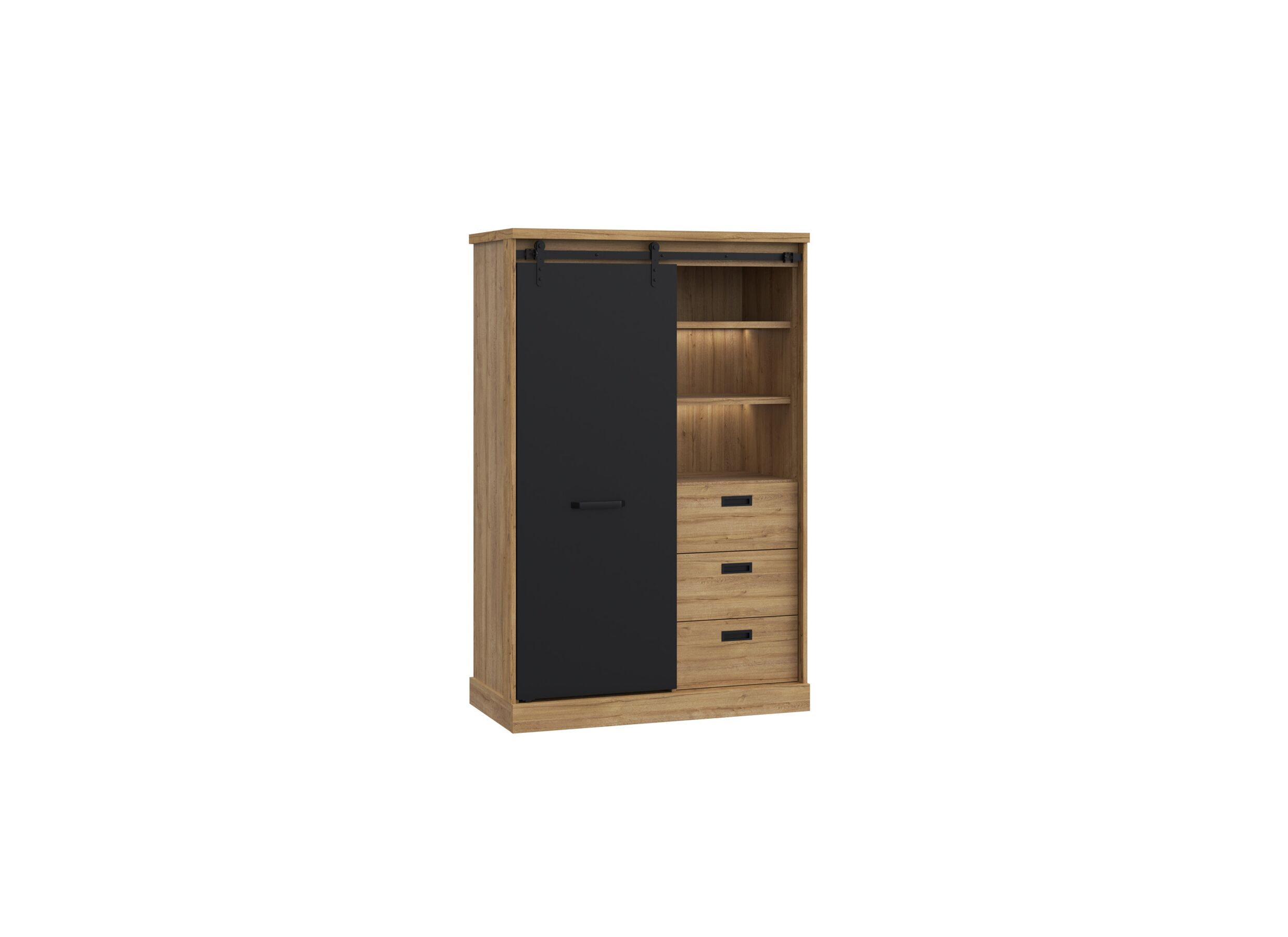Buffetkast Kaszimiro 103cm - decor - waterford eik/zwart