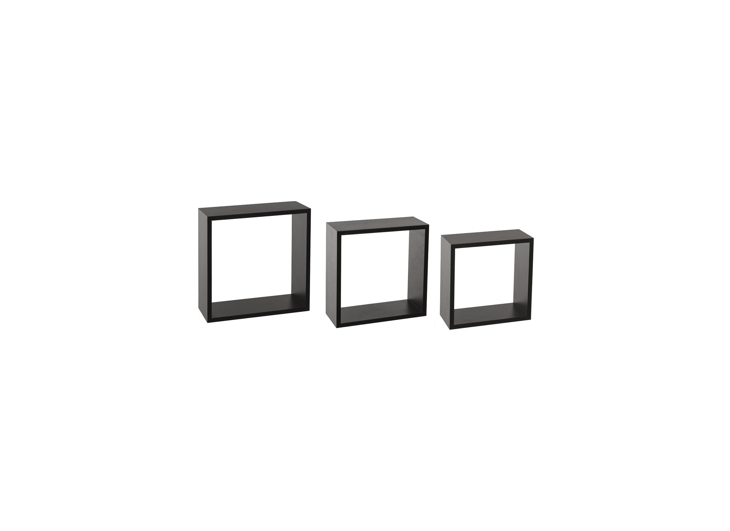 Étagère murale Cube noir lot de 3 - Étagère murale Cube noir lot de 3