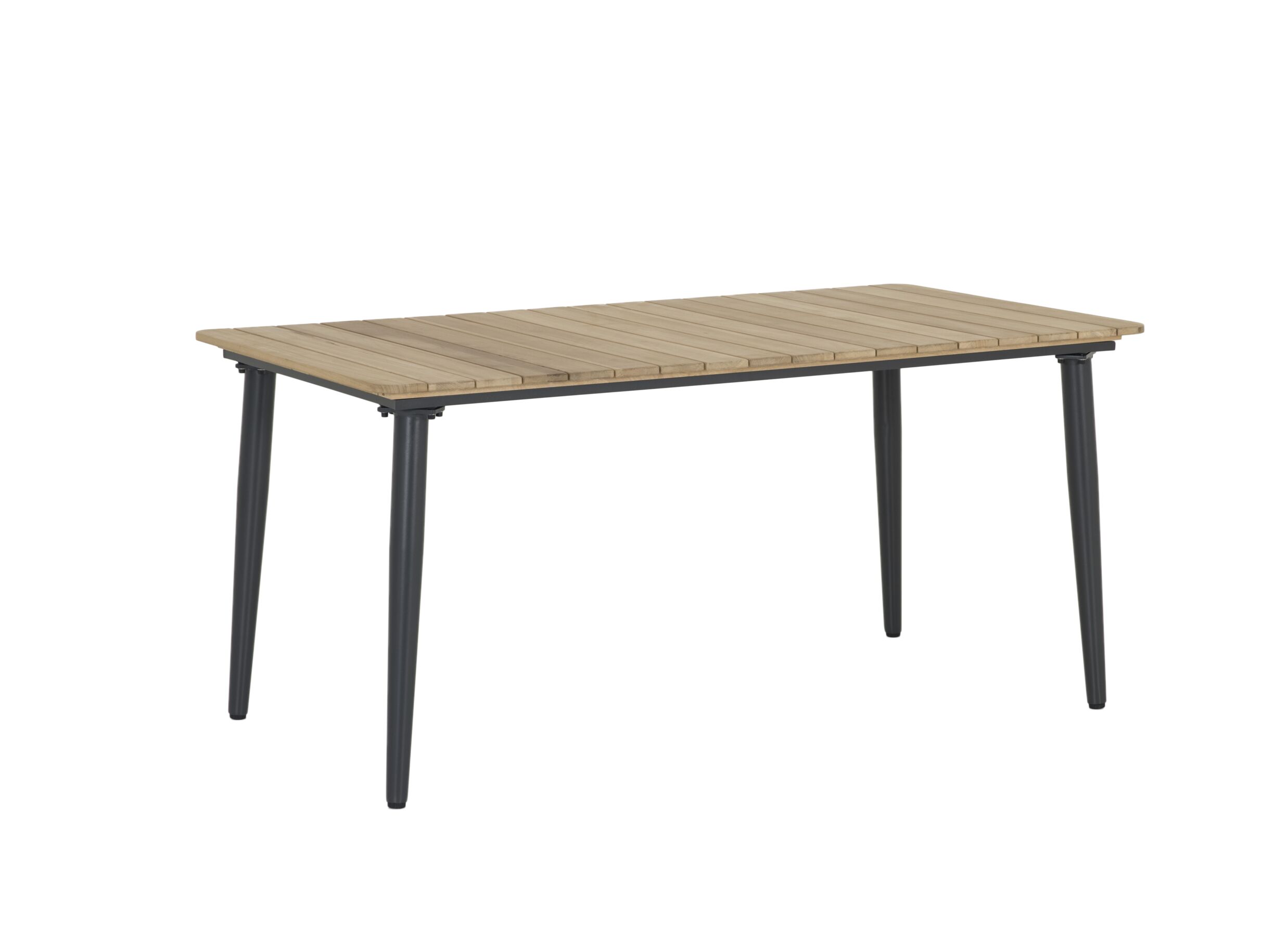 Table de jardin Brisk 160x90cm teck massif aluminium - Table Brisk 160x90cm - teck massif & aluminium - naturel
