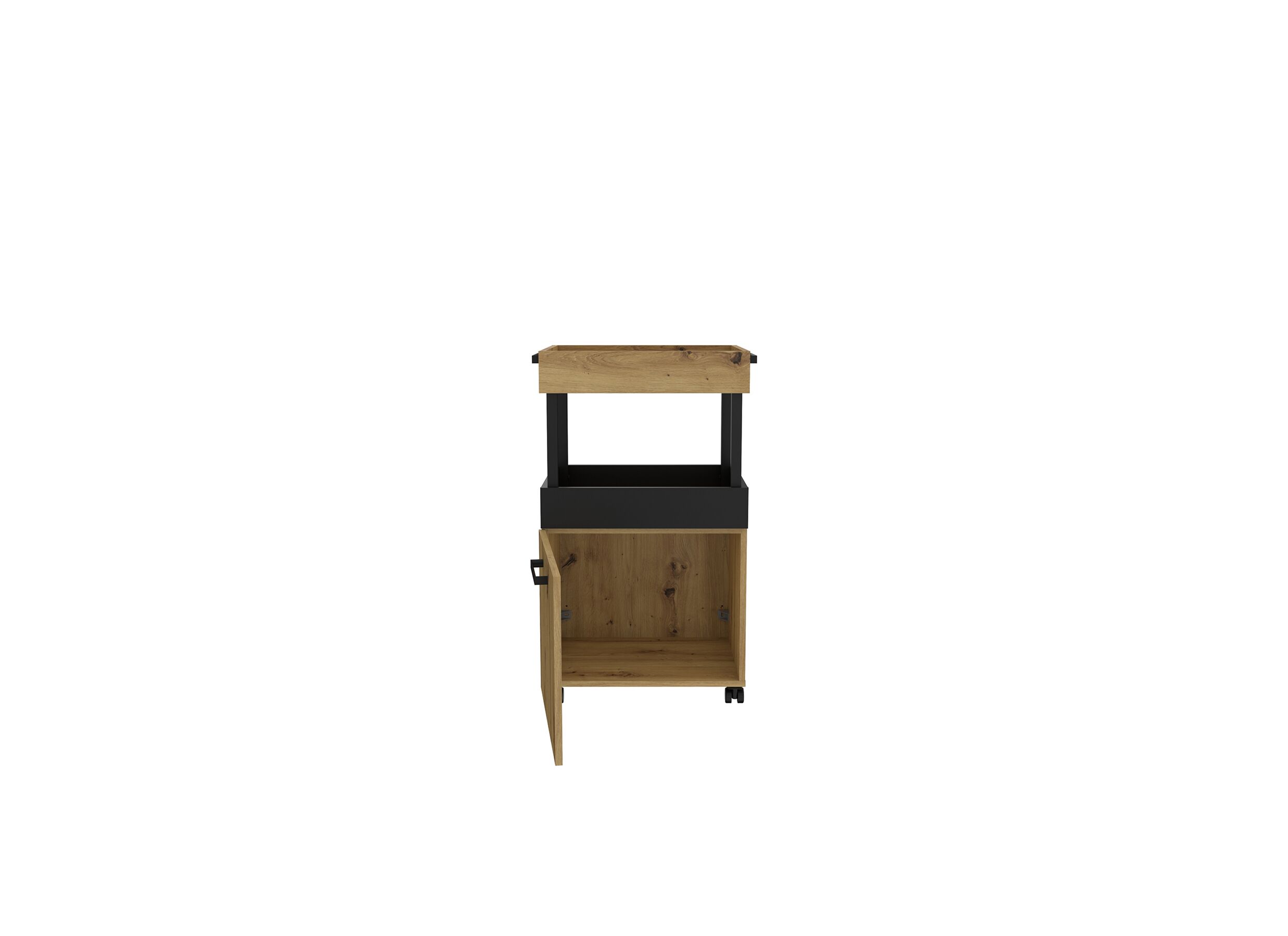 Indeling - Serveerwagen 50cm - decor - artisanale eik