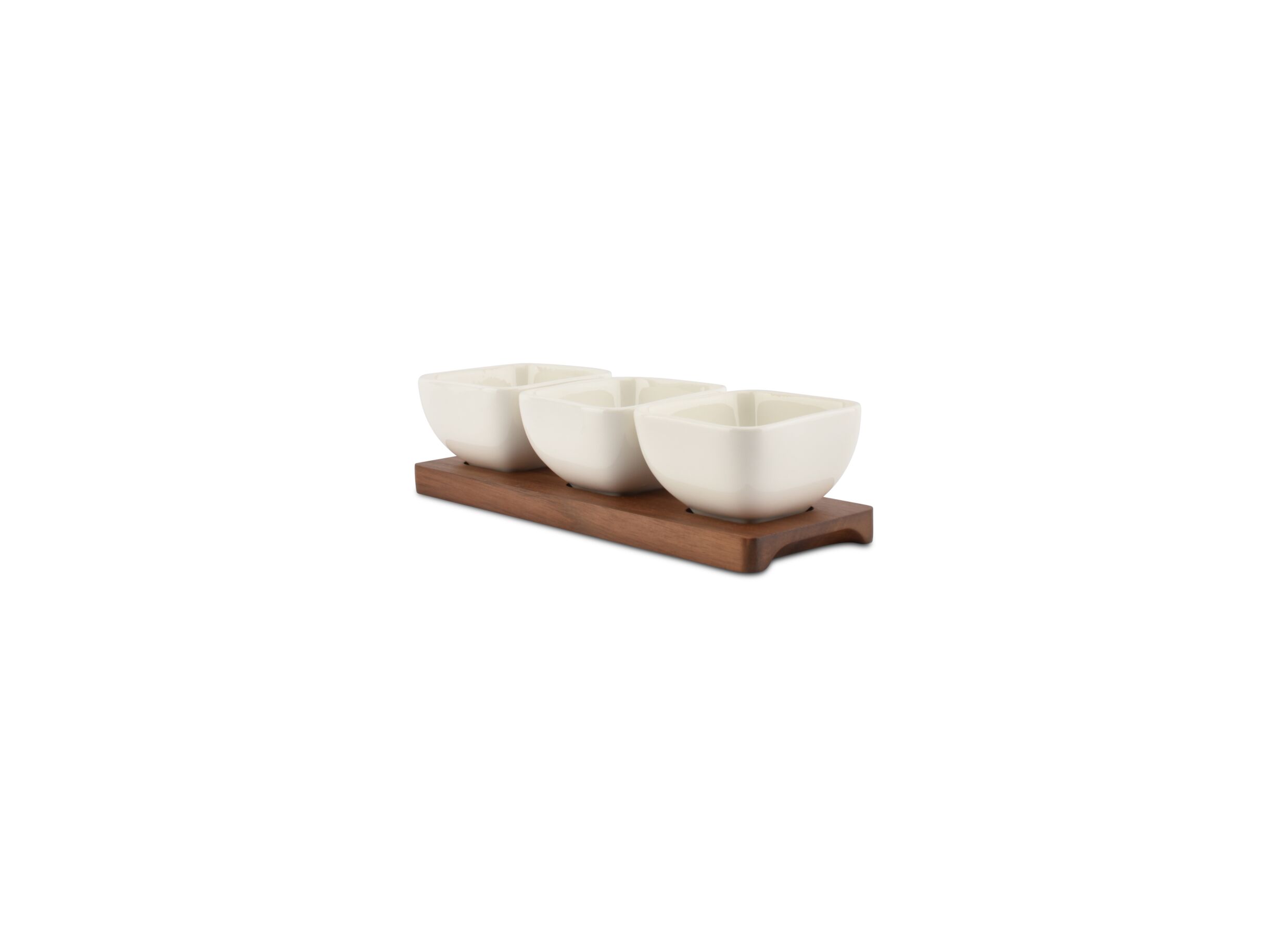 Aperçu - Set apéritif Cucina 4 pièces 25x8x6,5cm - grès - blanc
