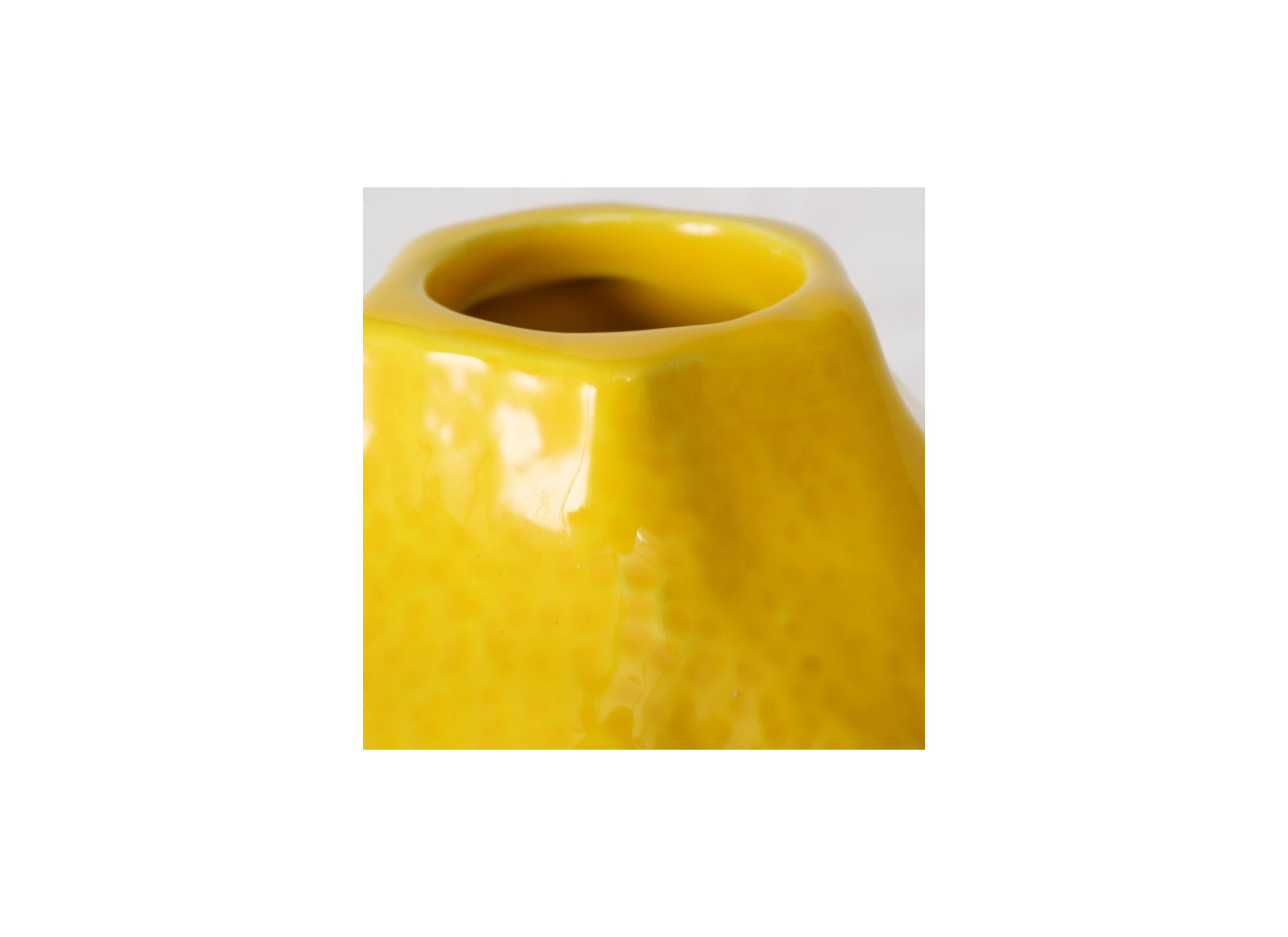 Detail - Vase Zitronella H18cm - céramique - jaune