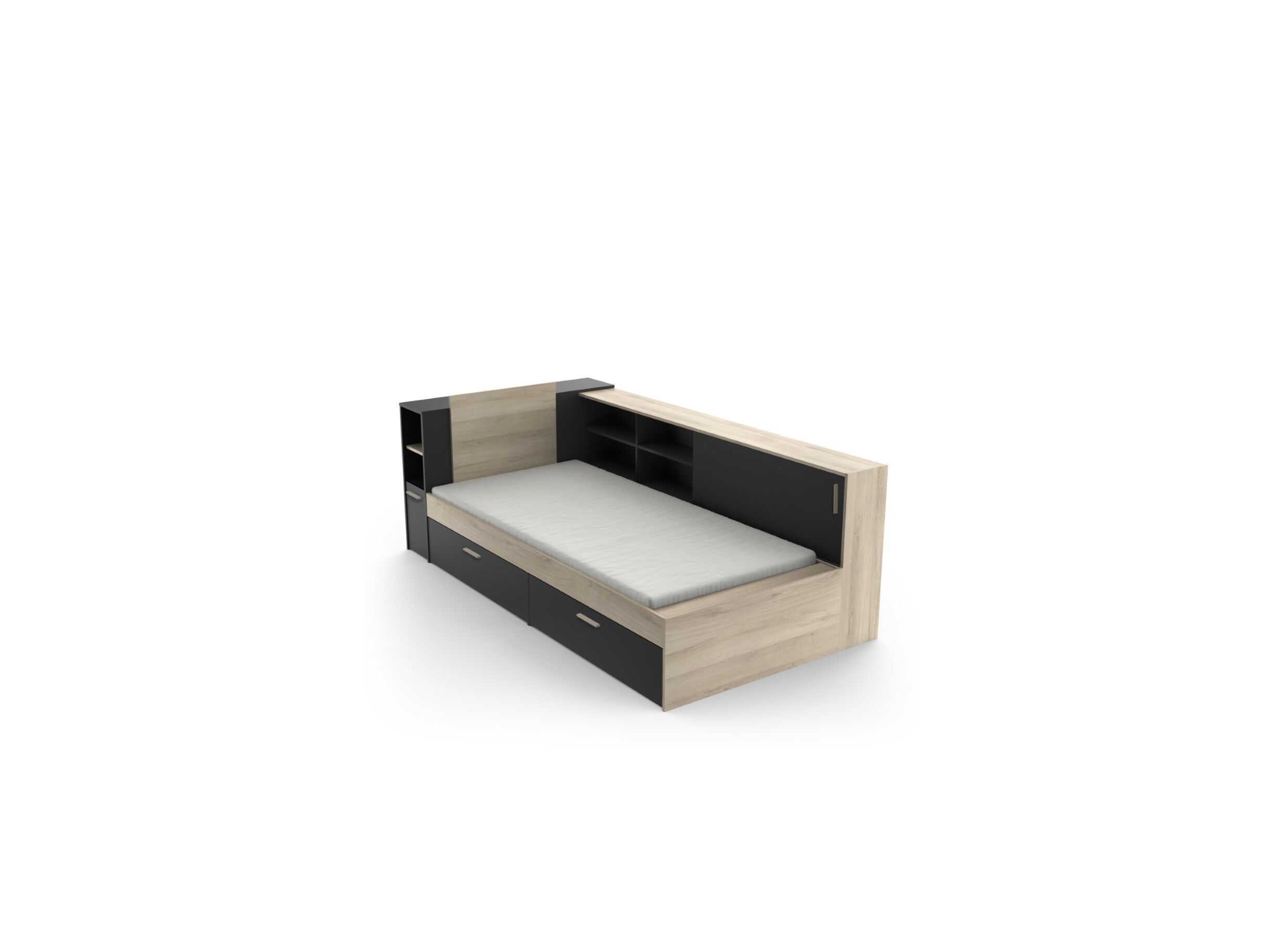 Lit Life 90x190/200cm avec rangement