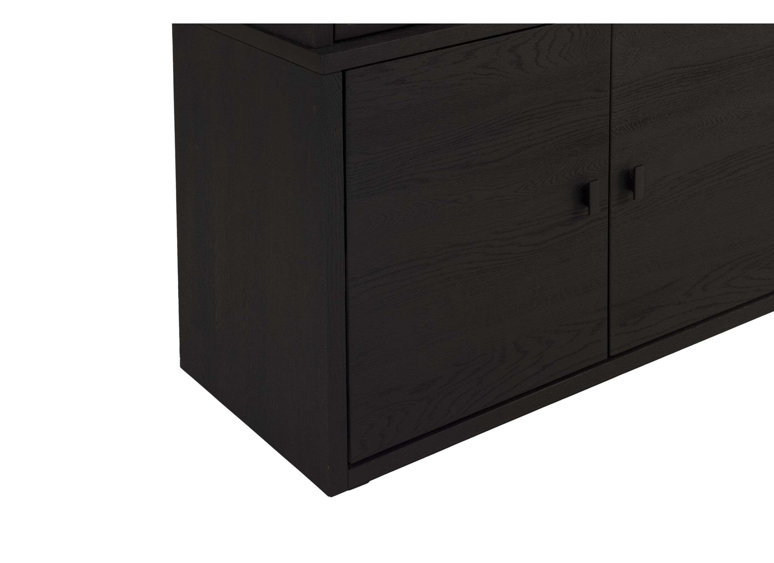 Vitrine Mauri 230cm - chêne massif - noir