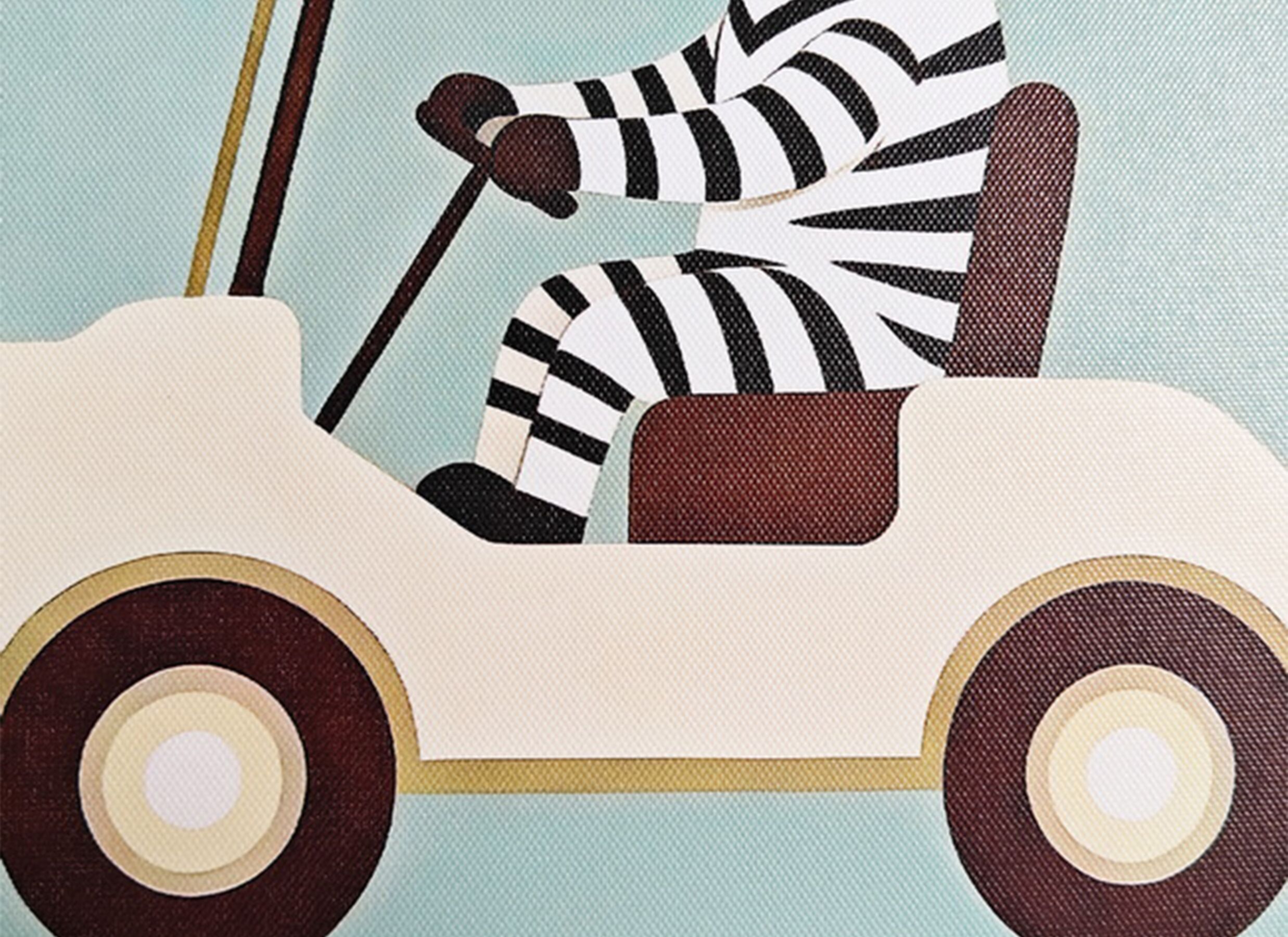 Detailfoto - Print op canvas Safari Zebra 30x40cm