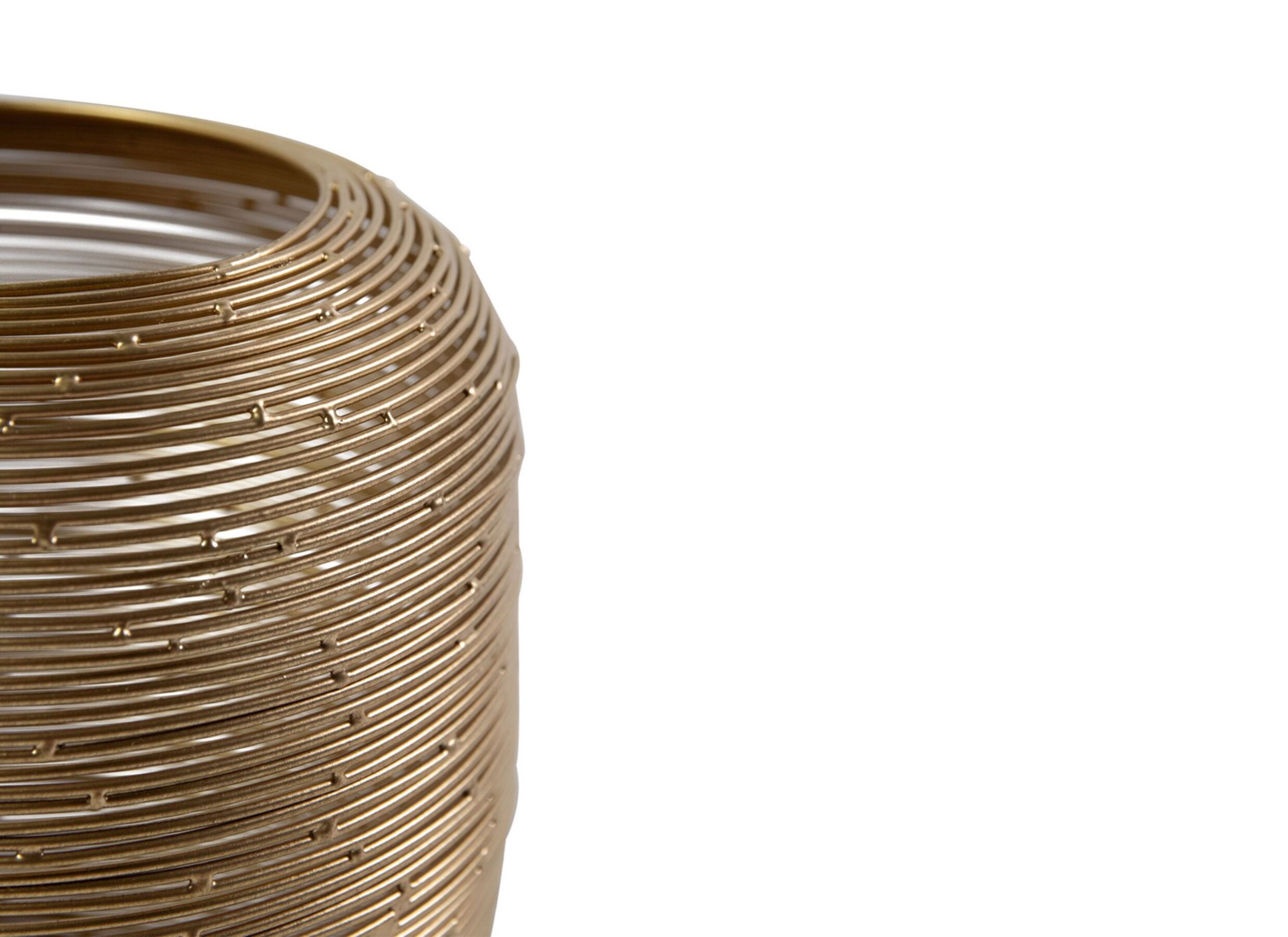 Detailfoto - Lantaarn Ayla Ø20x19cm - metaal - goud