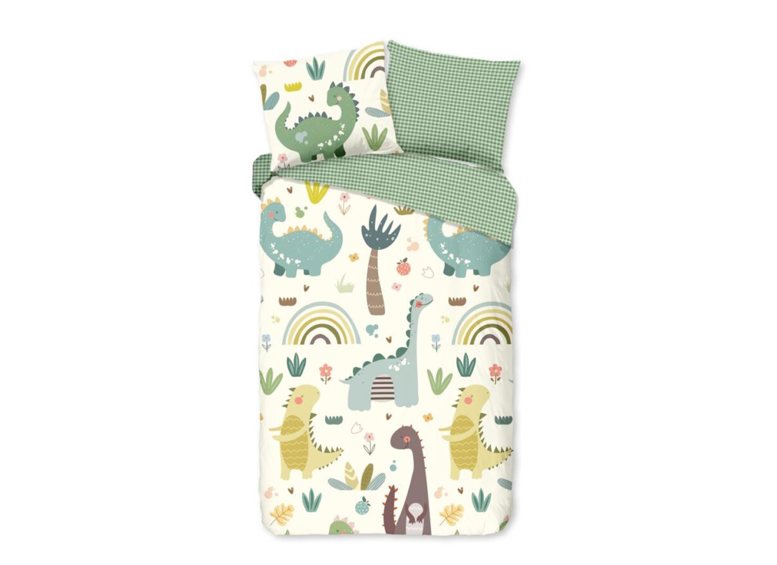 Dekbedovertrek Quint 140x220cm - katoen - groen - Housse de couette Quint 140x220cm - coton - vert
