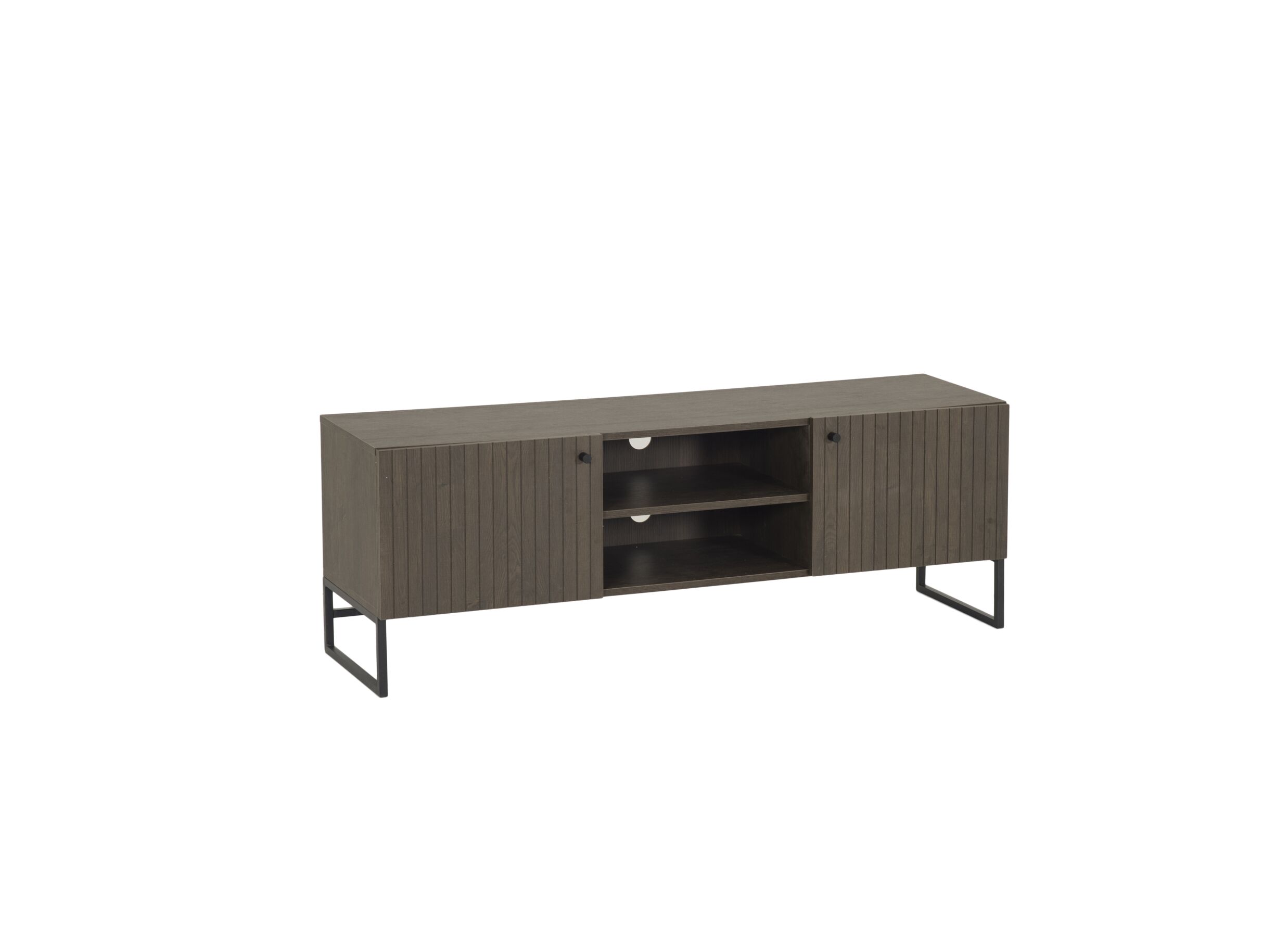 Tv-meubel Vadis 134x38x48,5cm - melamine - donkerbruin