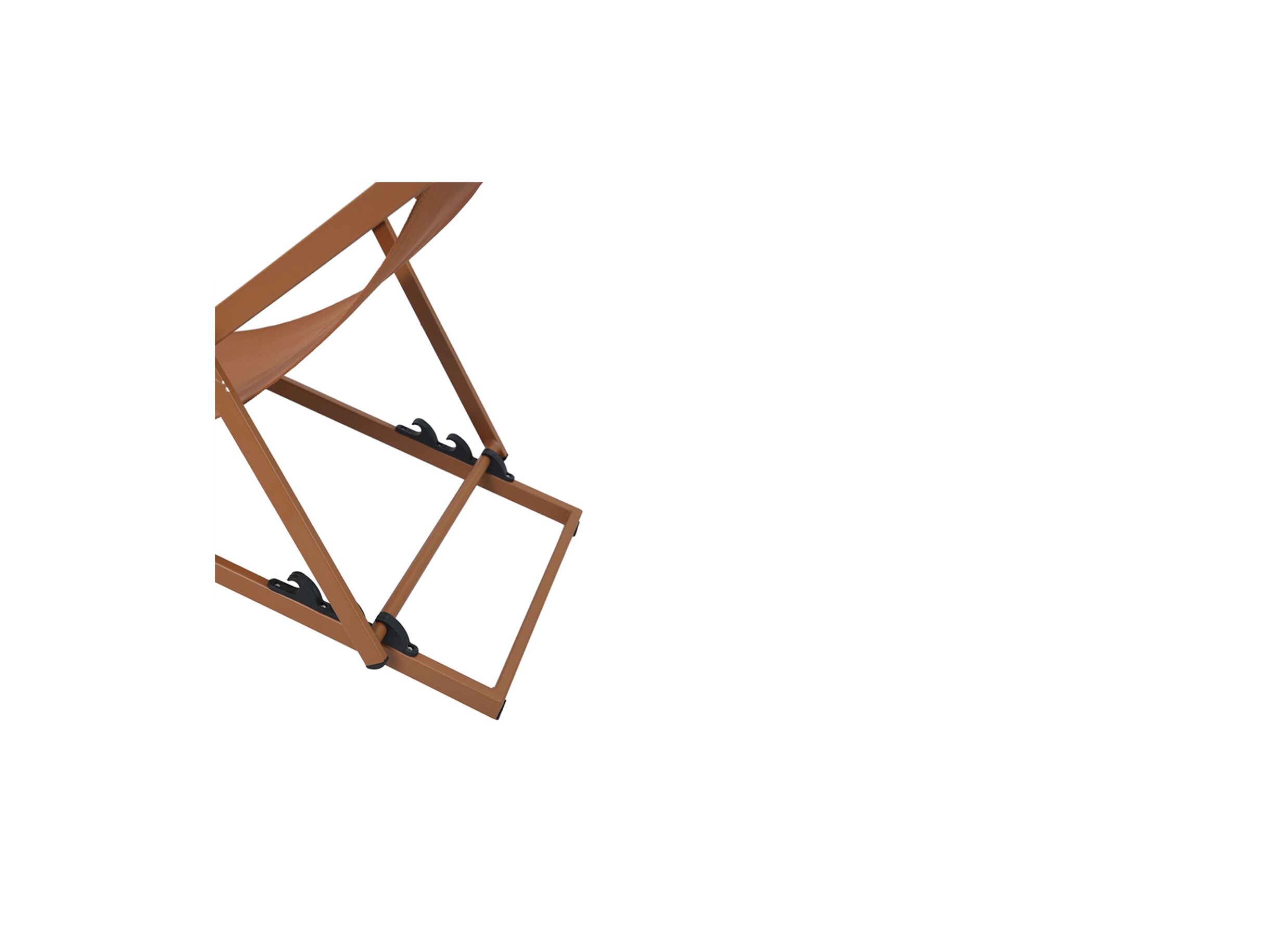 Detailfoto - Strandstoel Plage aluminium - oranje