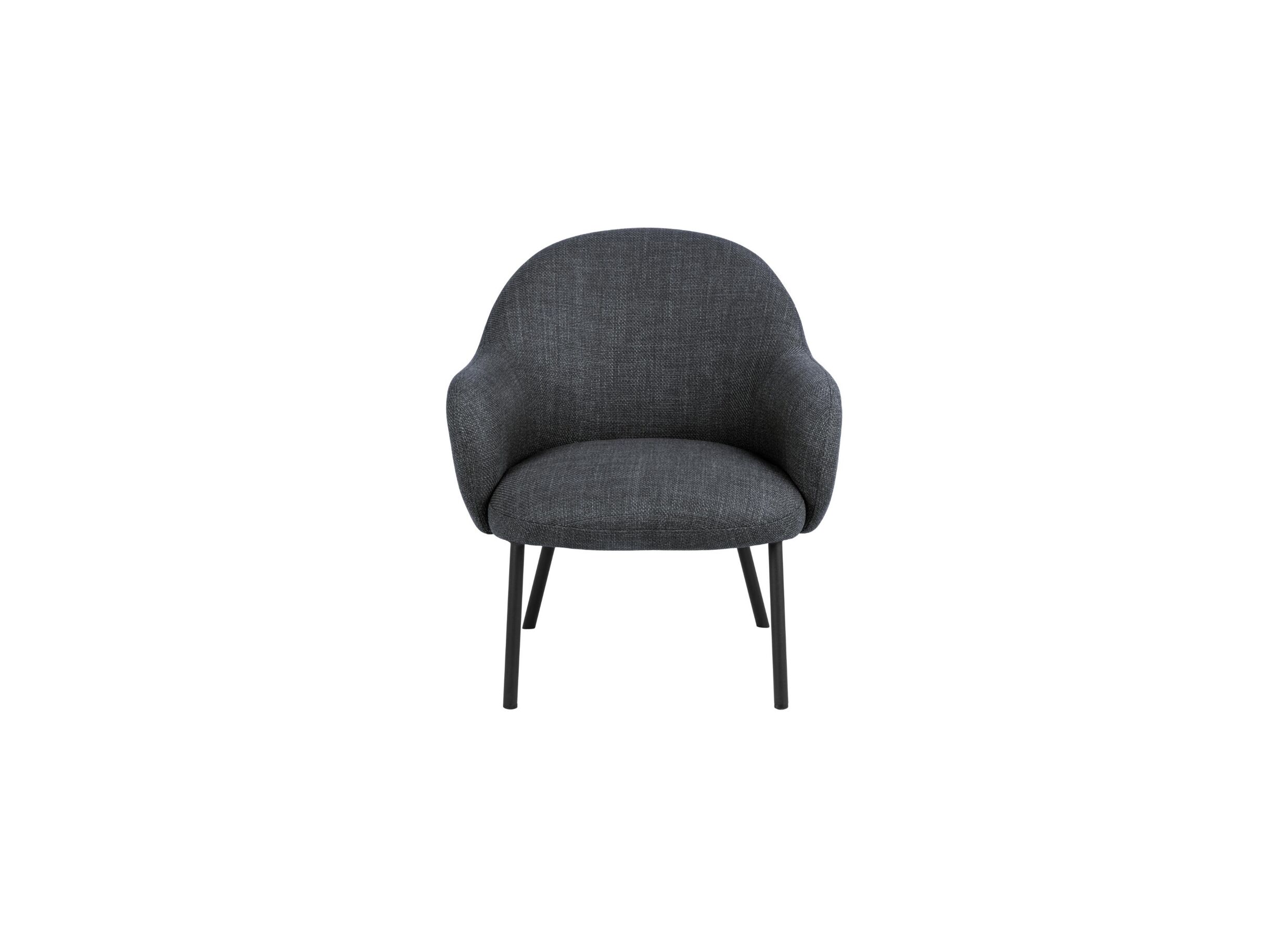 Overzichtsfoto - Fauteuil 70x75x75cm - stof - donkergrijs