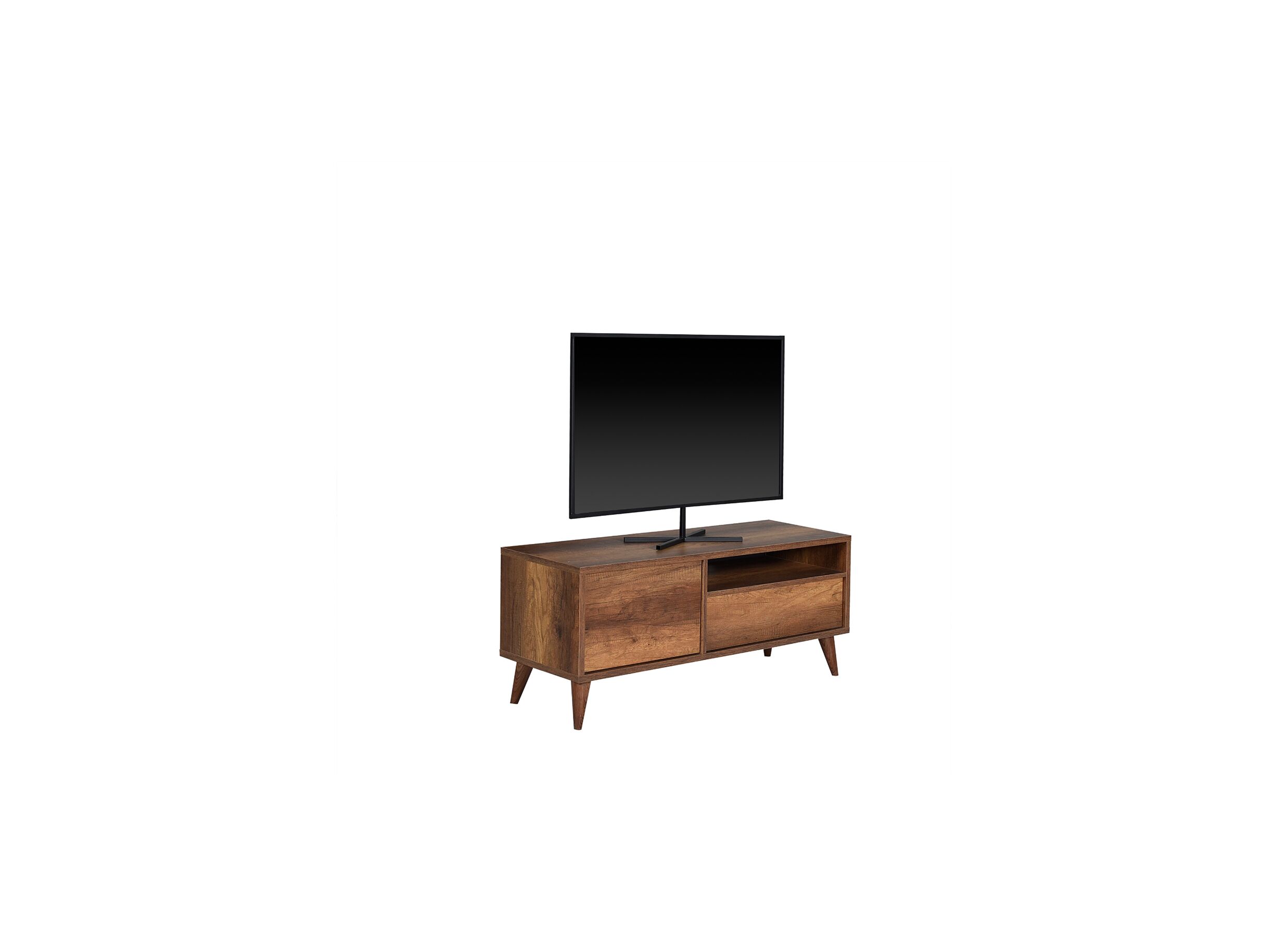 Meuble TV Sucre 120cm - melamine - noyer