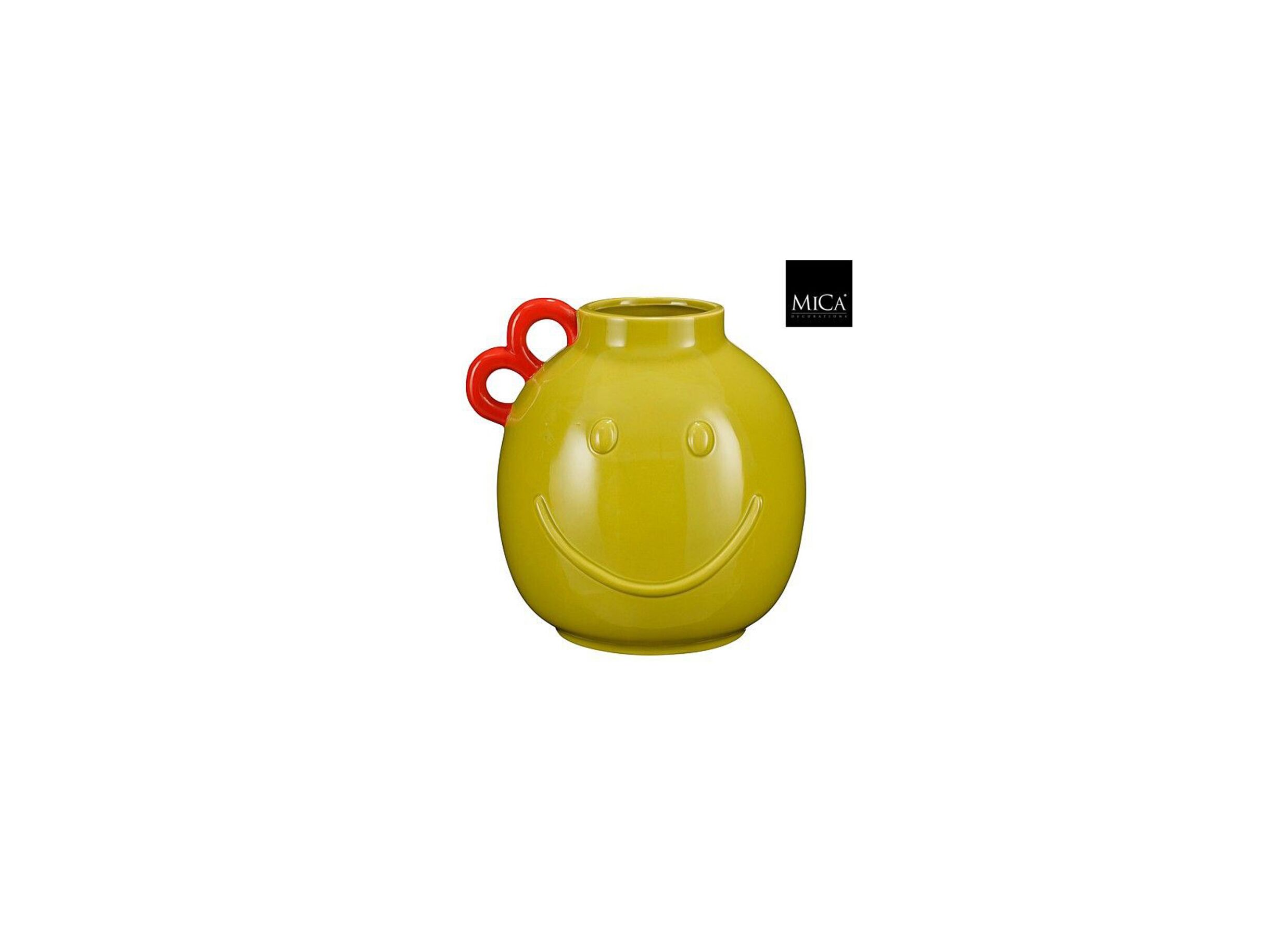 Plus Important - Vase Duke Smiley H26cm - dolomie - ocre