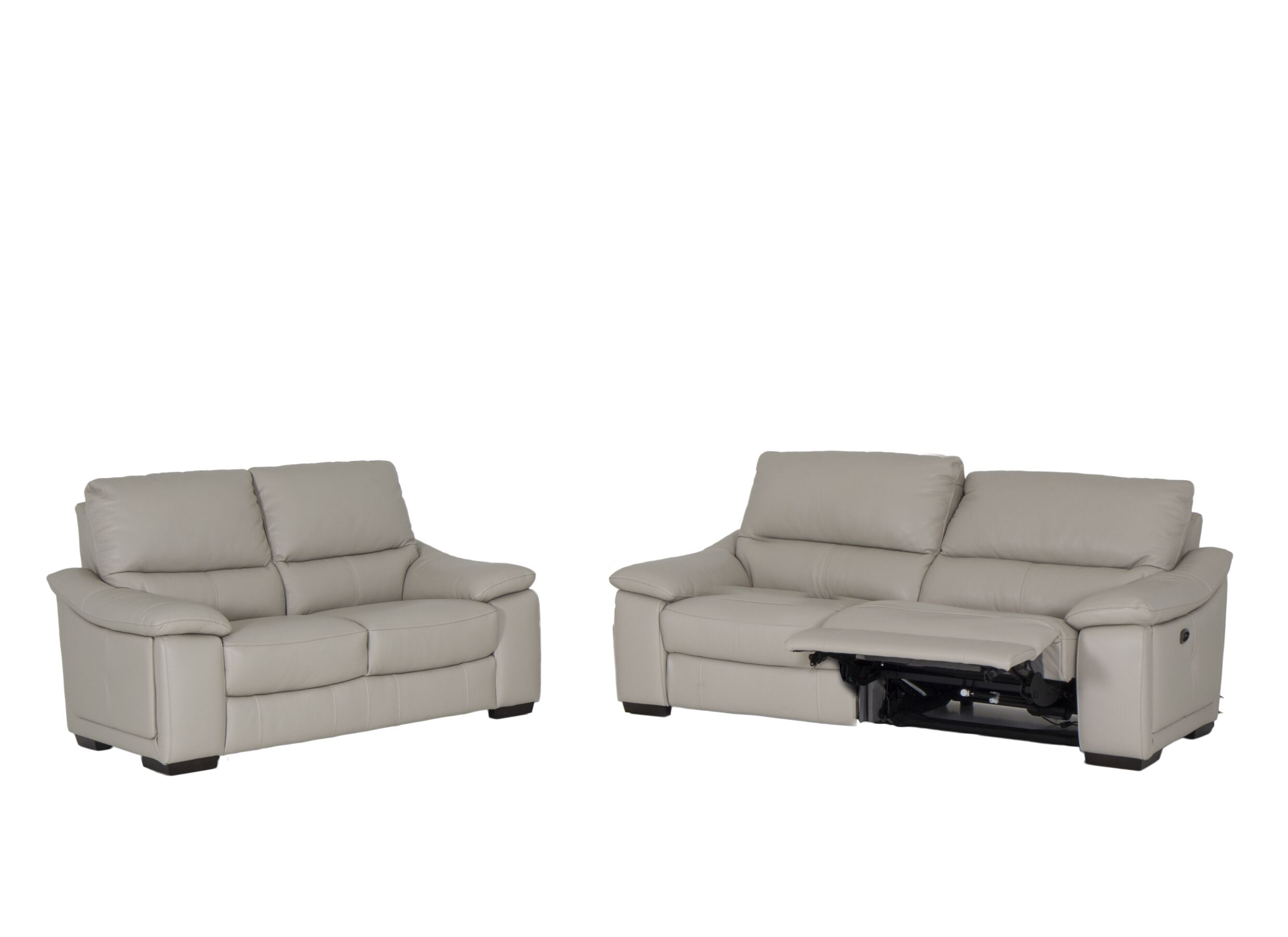 Zetel Elegy 3+2-zit - leder - grijs met relax