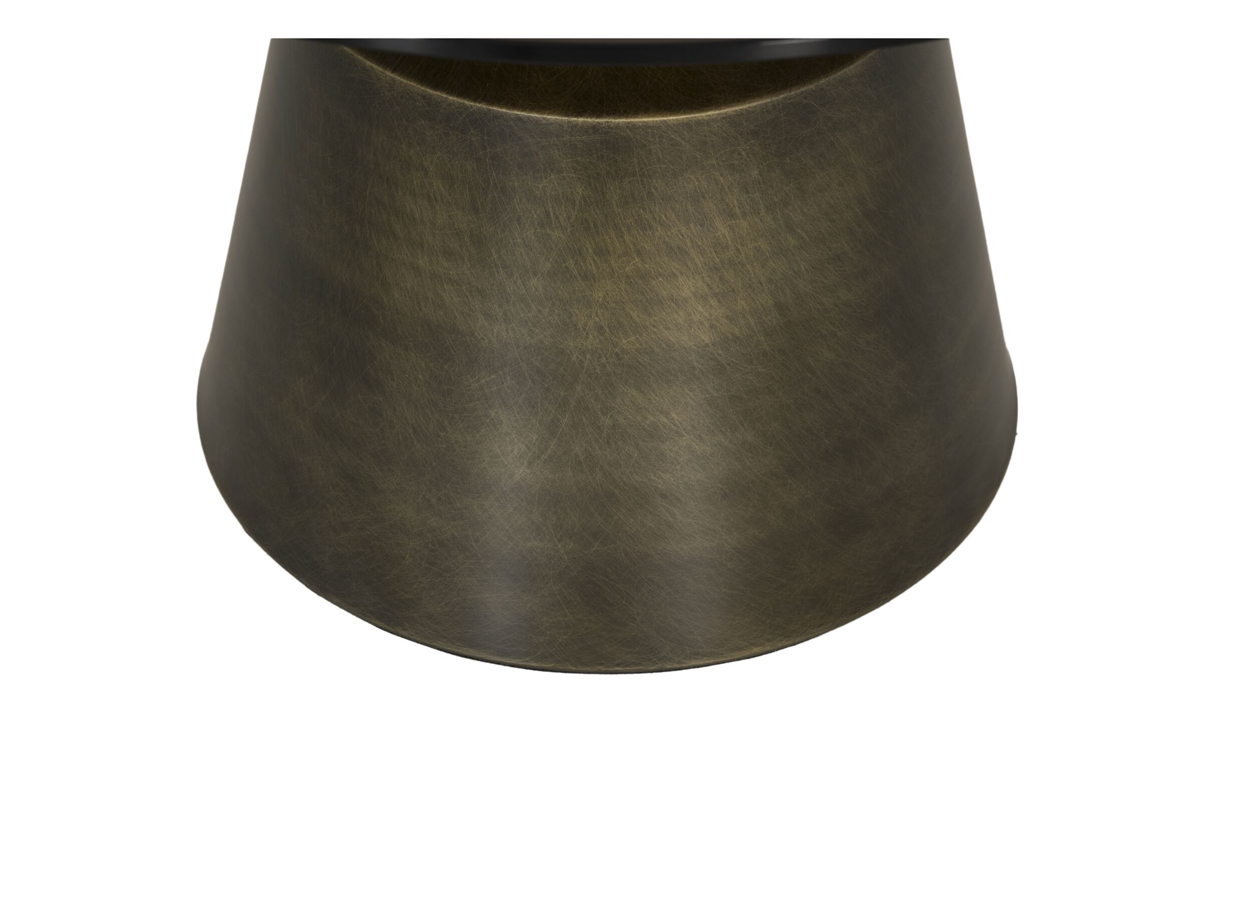 Detail - Table basse Ø70cm - verre & métal - brun & bronze