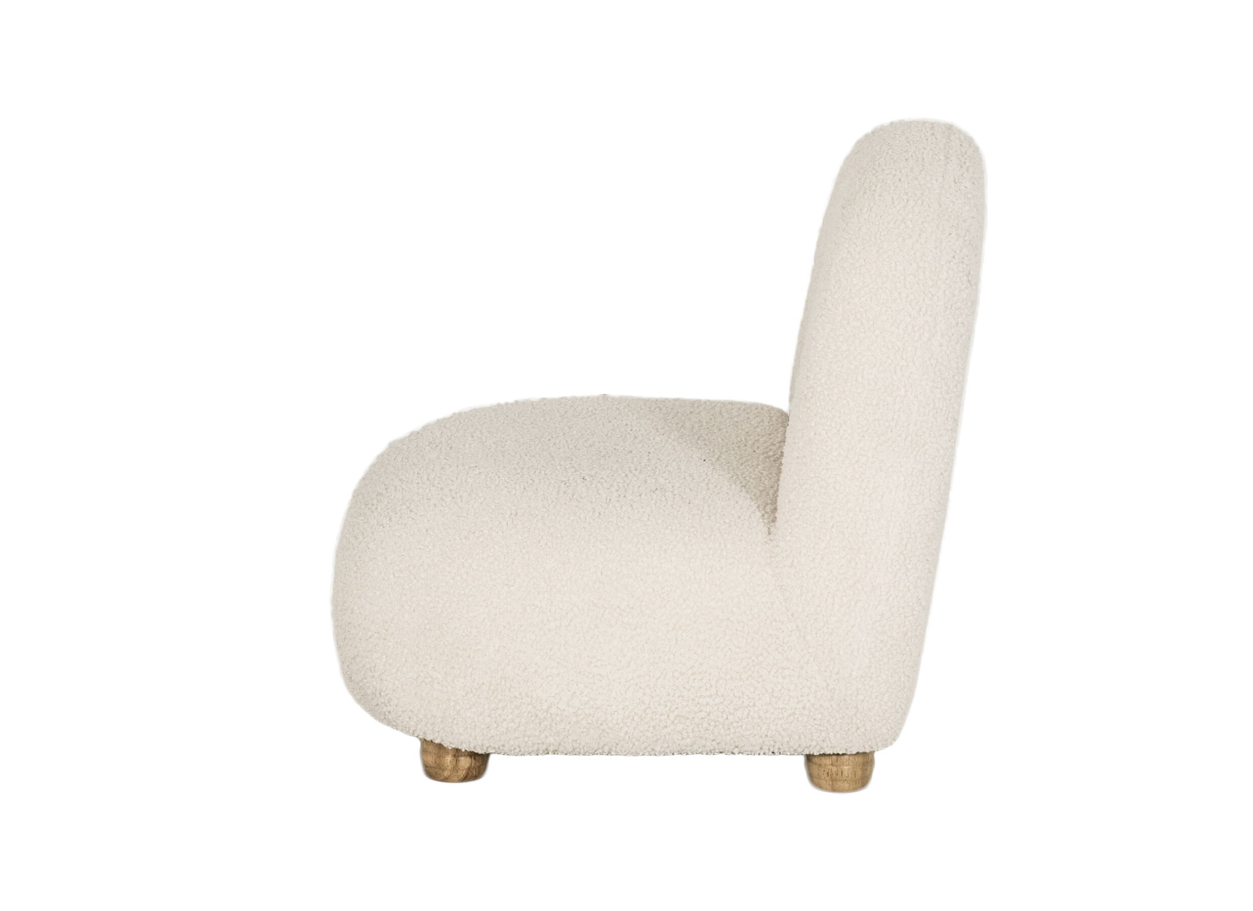 Aperçu - Fauteuil enfant Muffin 46x50x48cm - bouclé - blanc