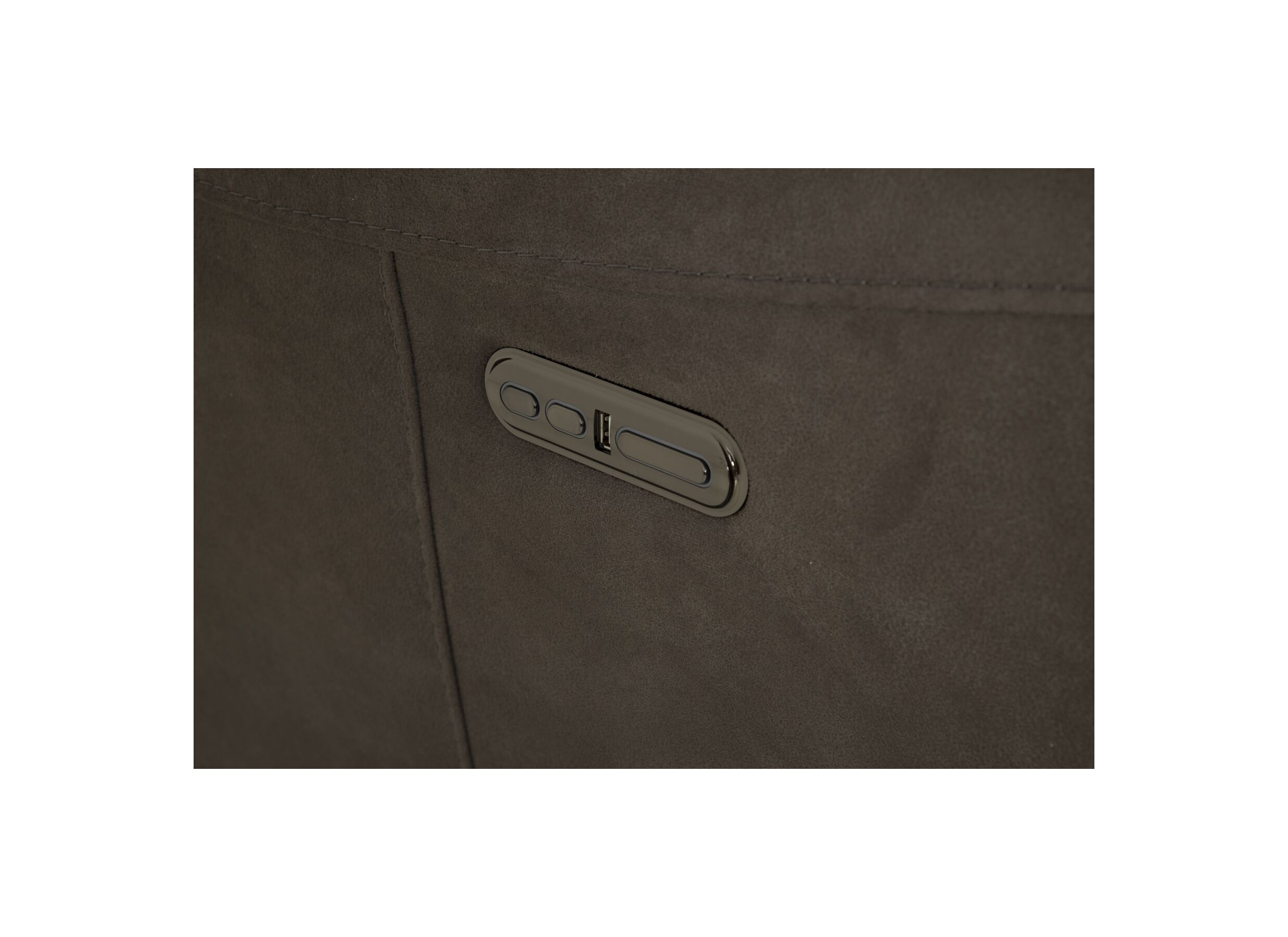 Detailfoto - Zetel Cluny 3+2+1-zit - stof - bruingrijs met relax
