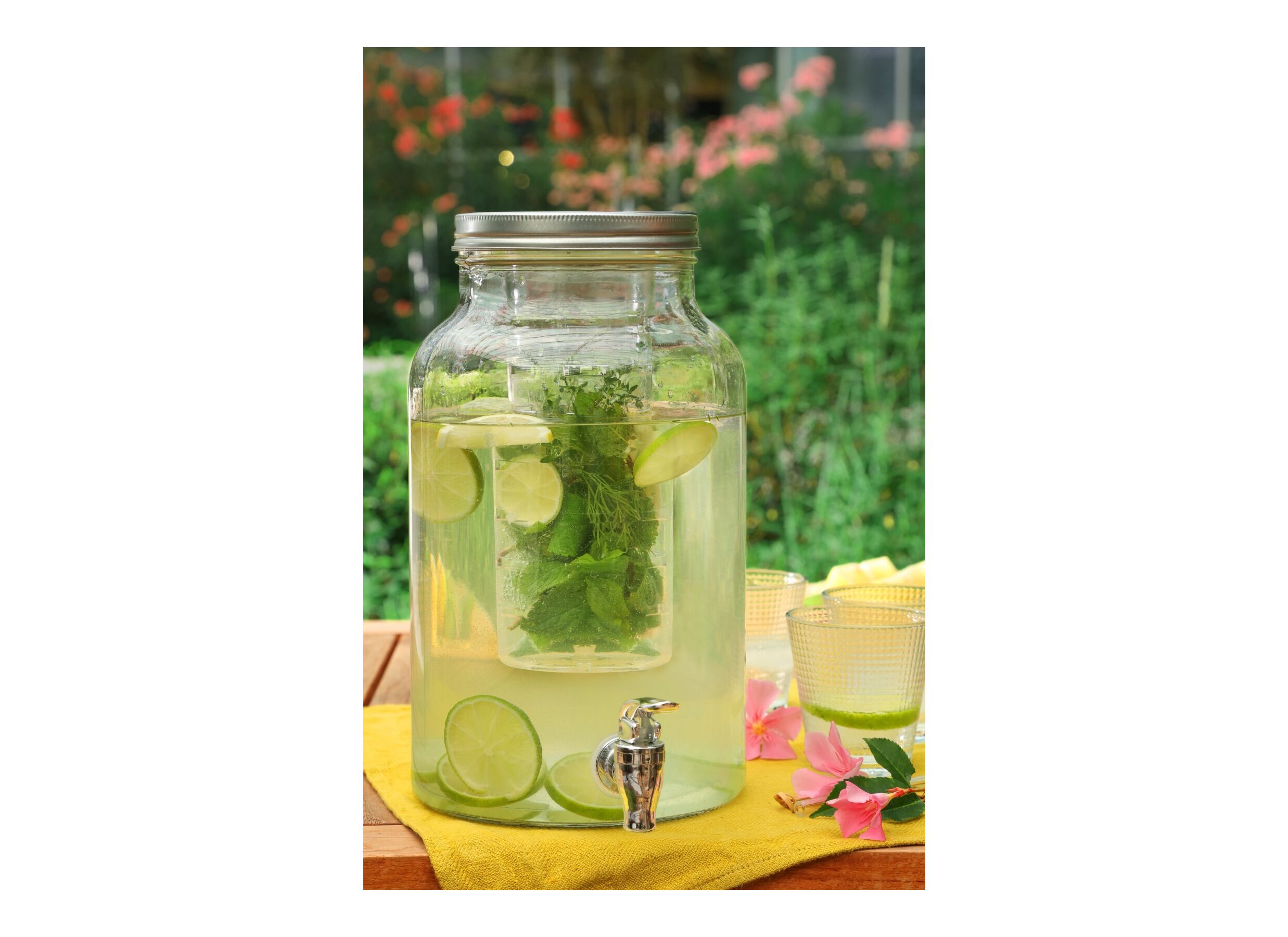 Sfeerfoto - Drankdispenser Fuzy 6L - glas - transparant