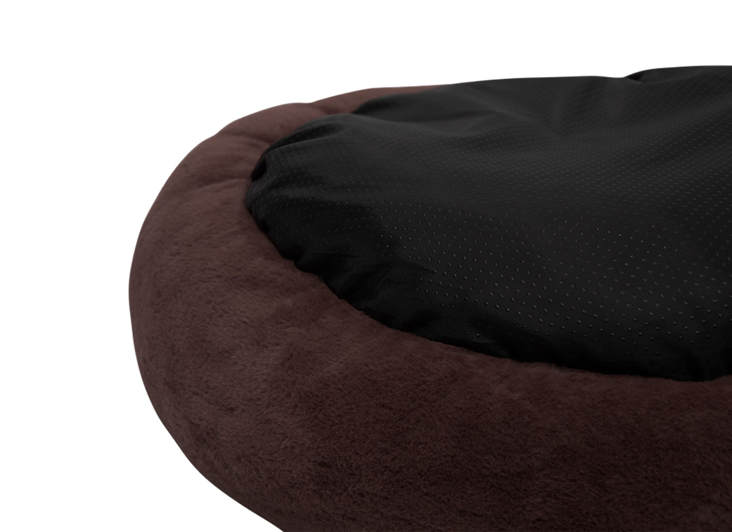 Detail - Panier pour chien Champs Elysees M Ø60x17cm - tissu - marron foncé