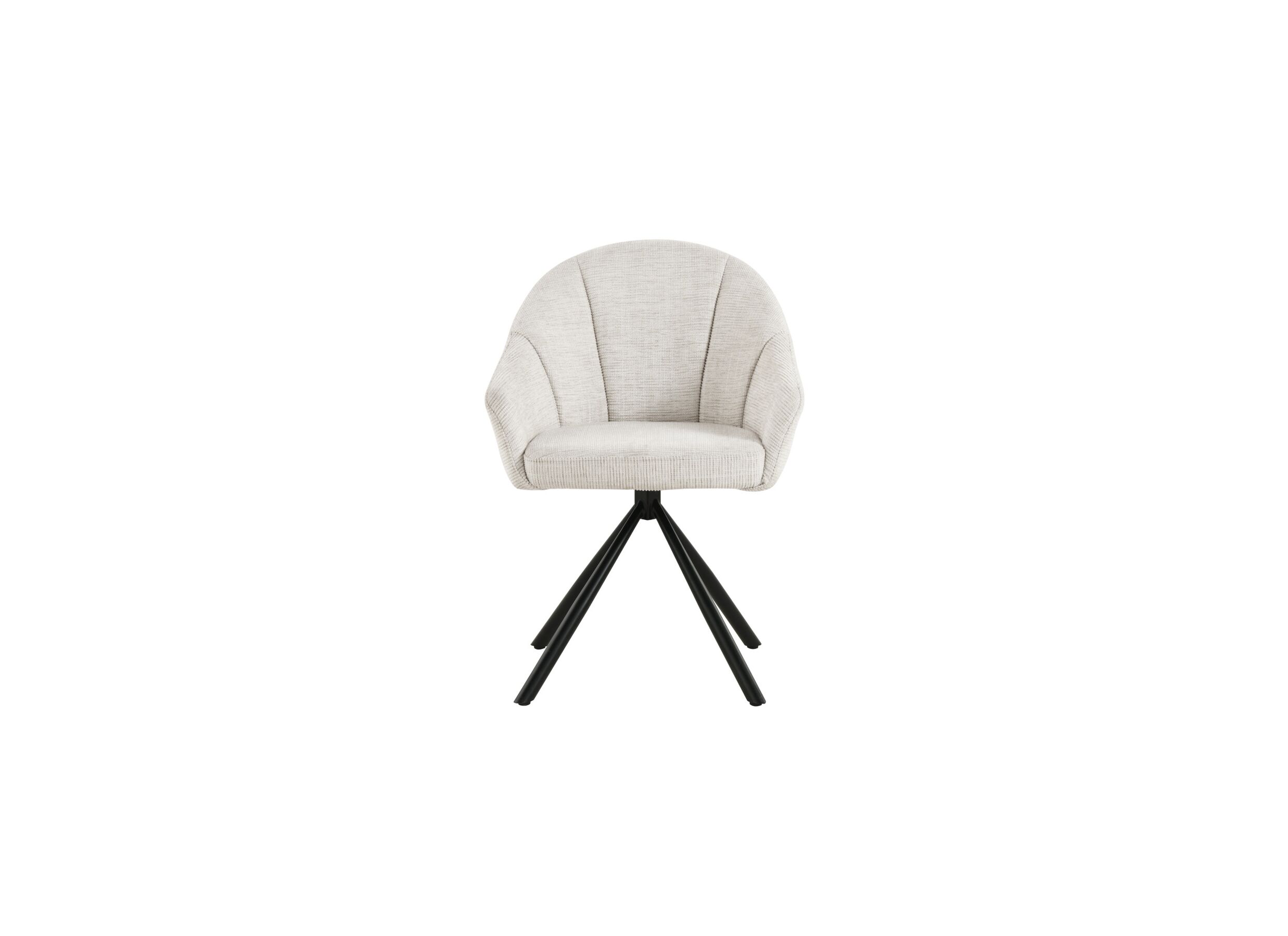 Overzichtsfoto - Draaistoel Alani 51,5x63x87cm - linnen - beige