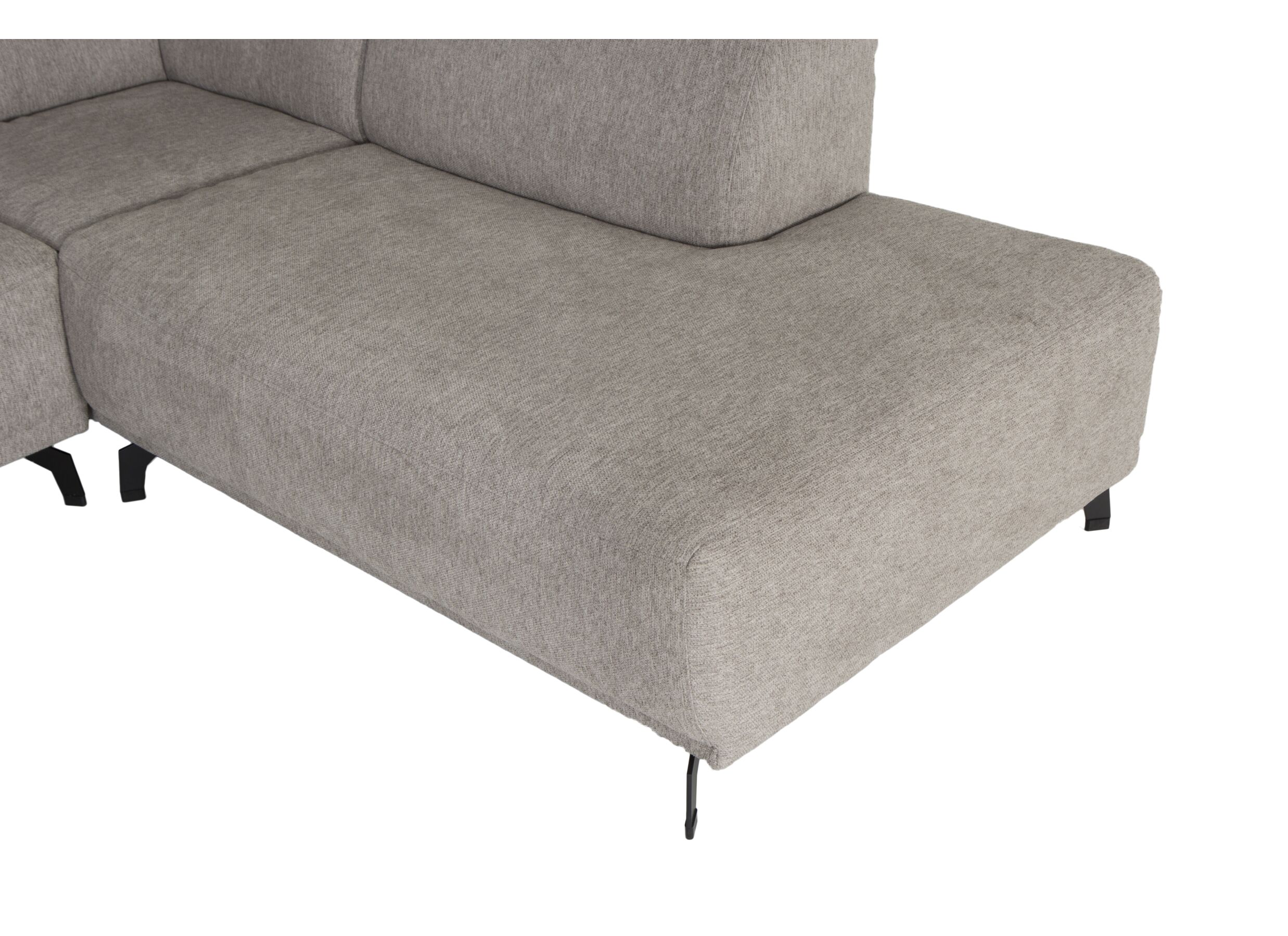 Hoeksalon Mats 372x227cm - stof - middengrijs