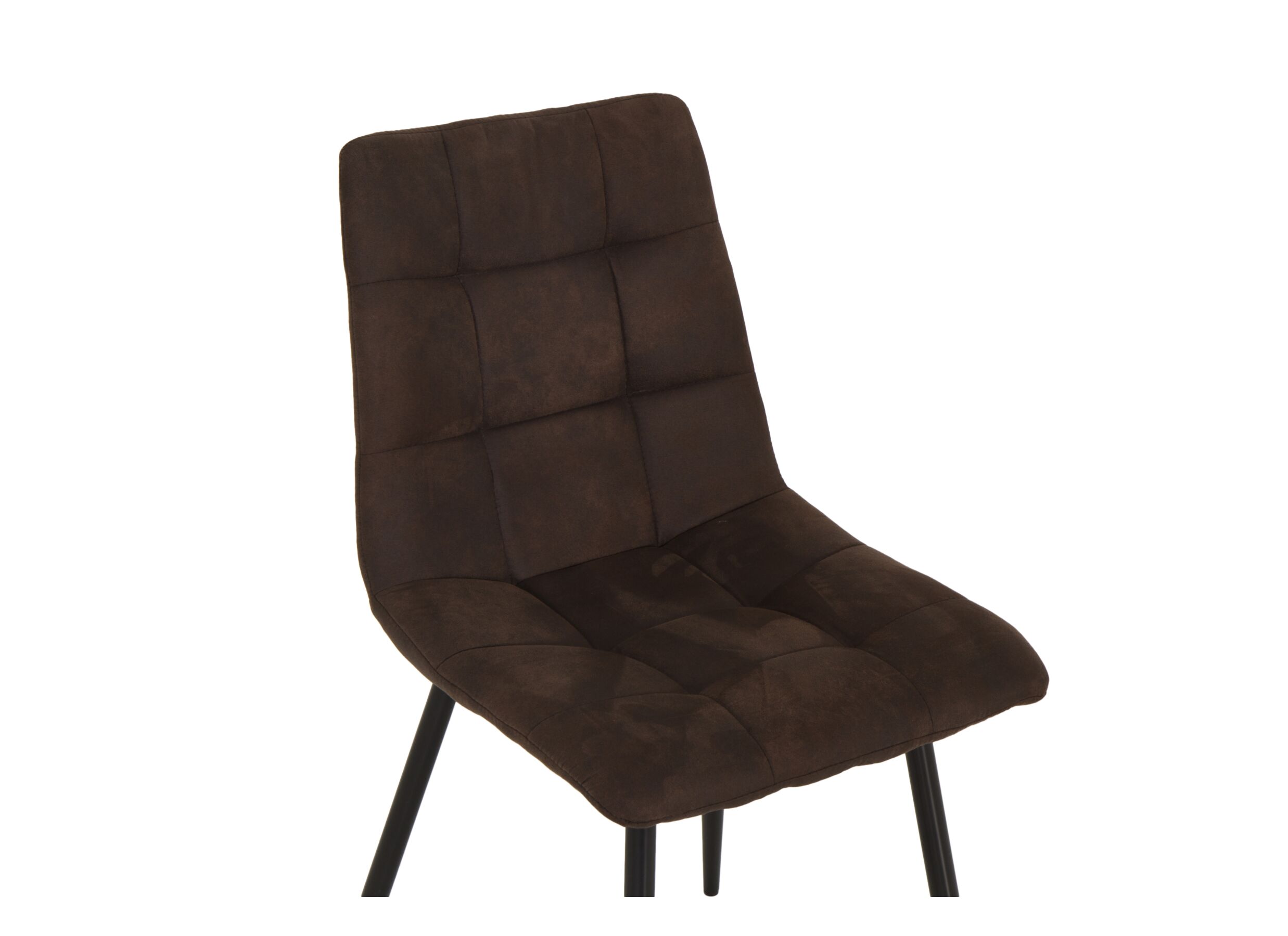 Chaise Churchill 46x54,5x85cm - métal/tissu - marrn