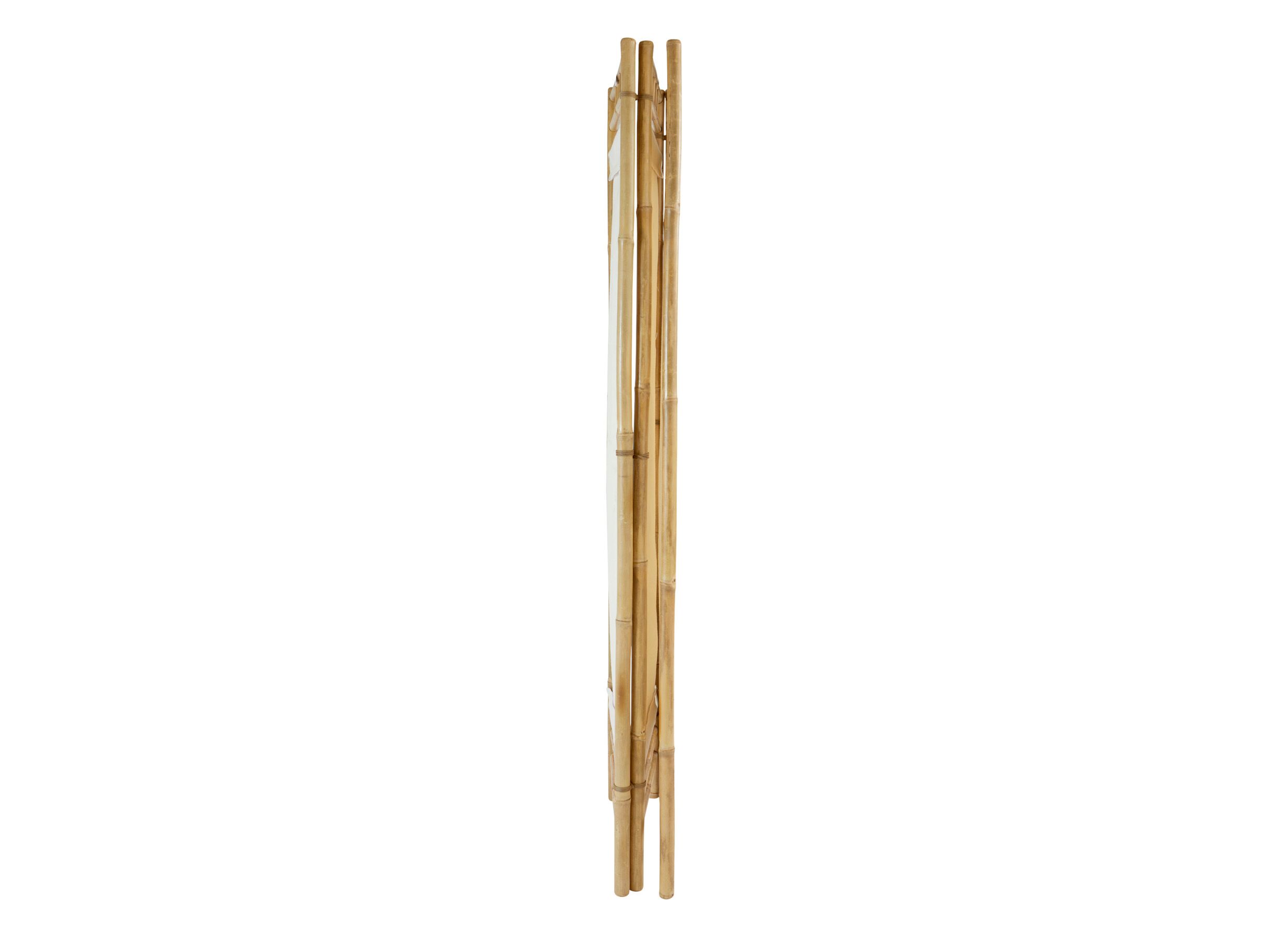 Aperçu - Paravent Kael 135,5cm - bambou/tissu - naturel/beige