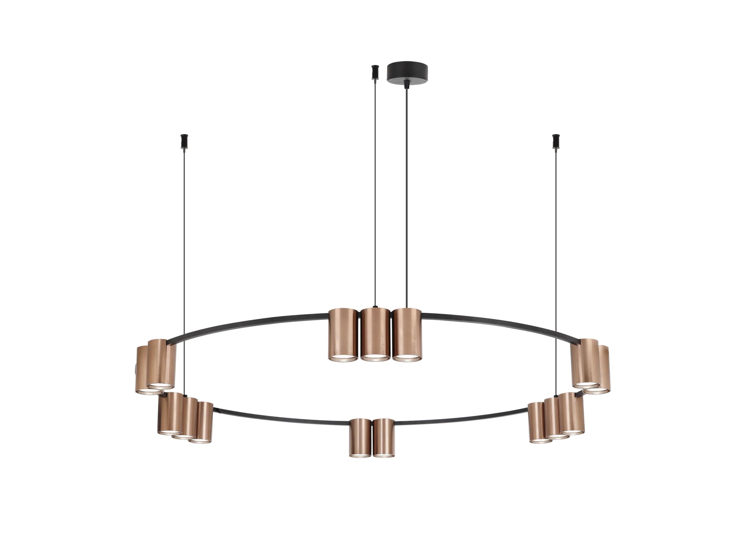 Plus Important - Suspension Ø100cm 15xGU10 - aluminium - bronze