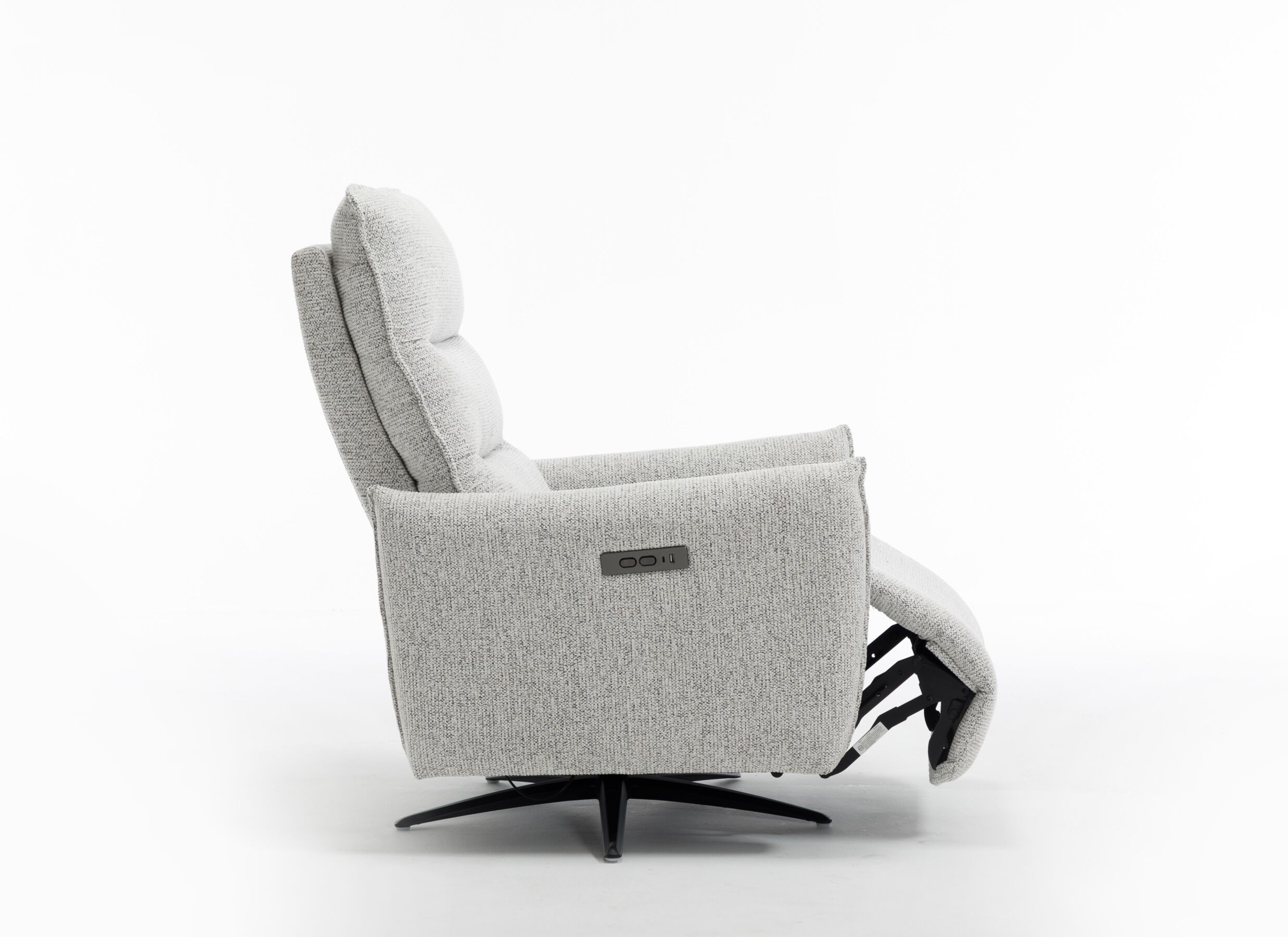Aperçu - Fauteuil relax Jorge électrique - tissu - greige