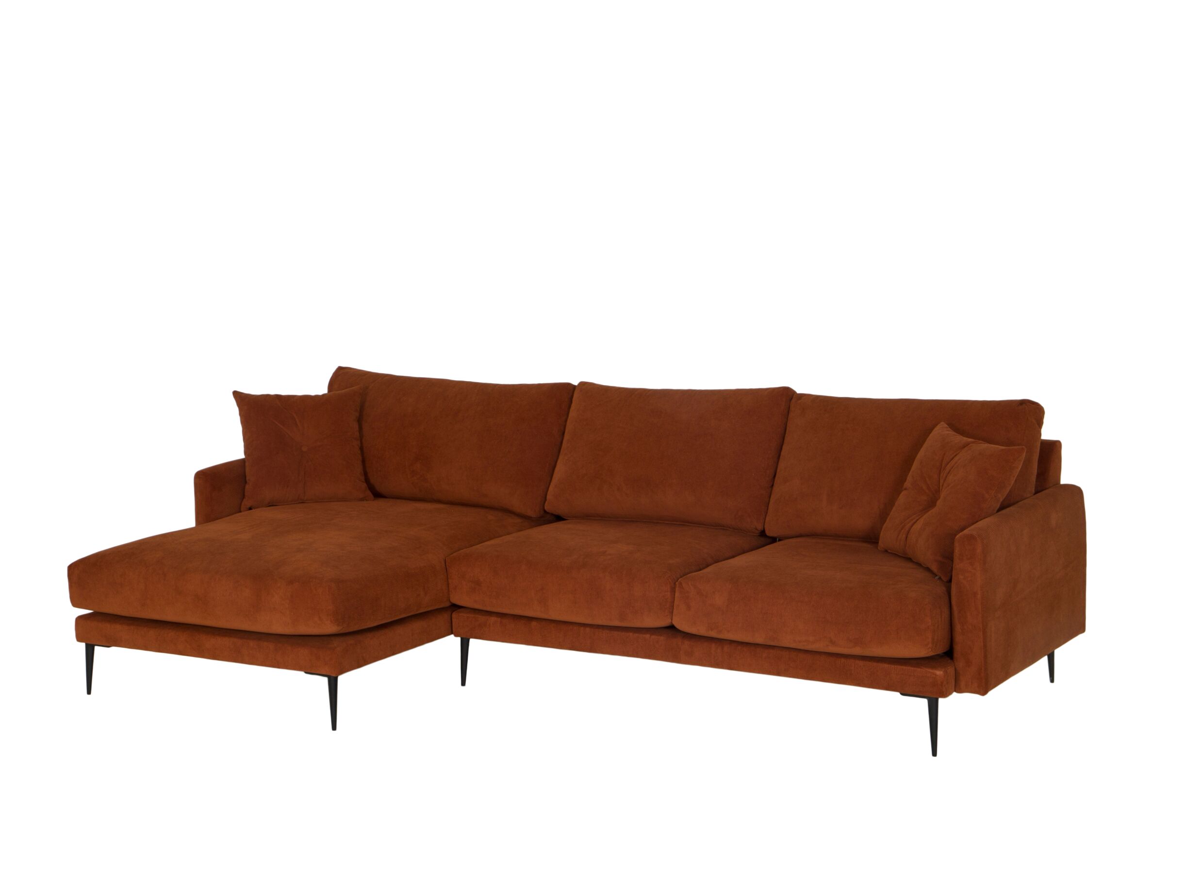 Hoeksalon Indigo 278x155cm - stof - oranje - Canapé d'angle Indigo 278x155cm - tissu - orange