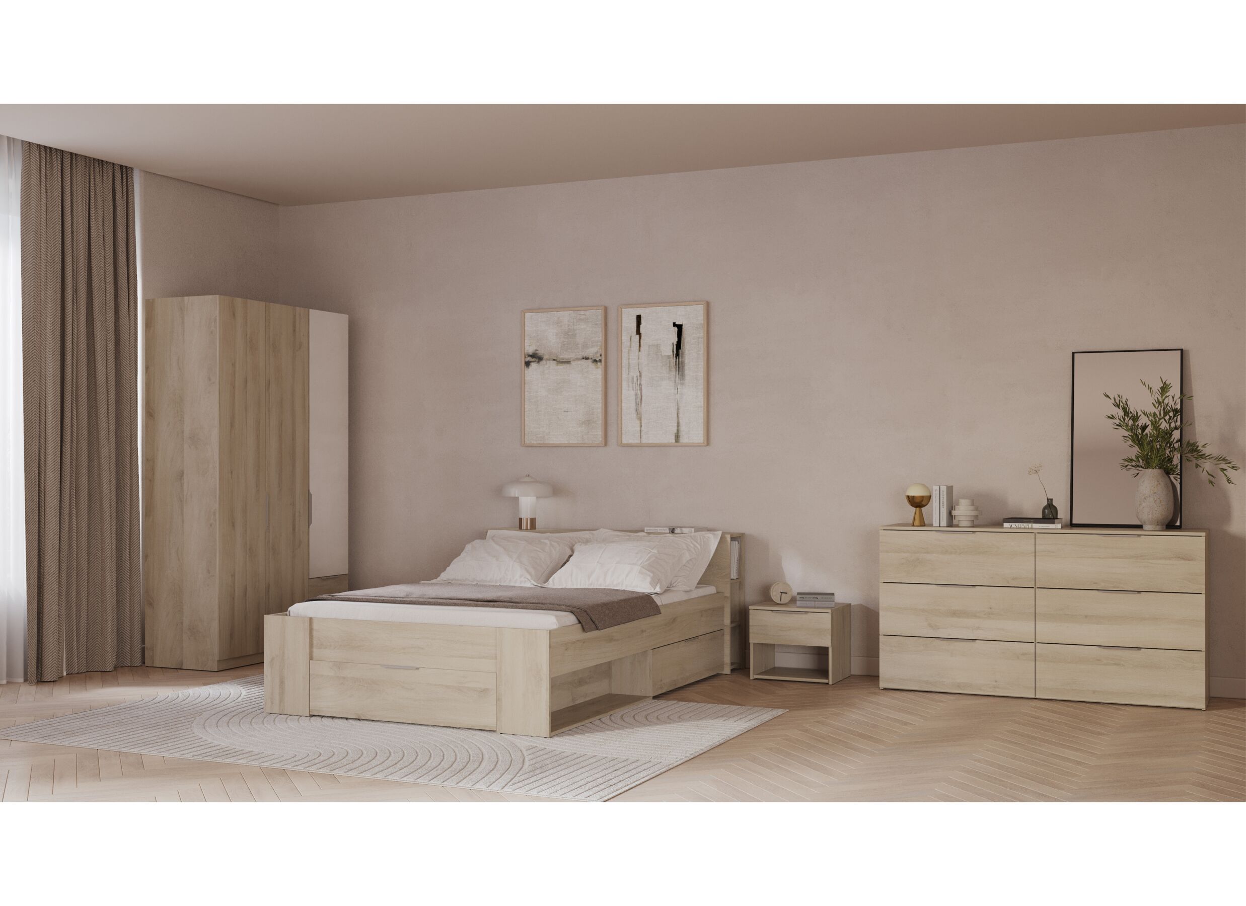 Sfeerfoto - Ladekast Michigan 80x41x81cm - decor - kronberg eik