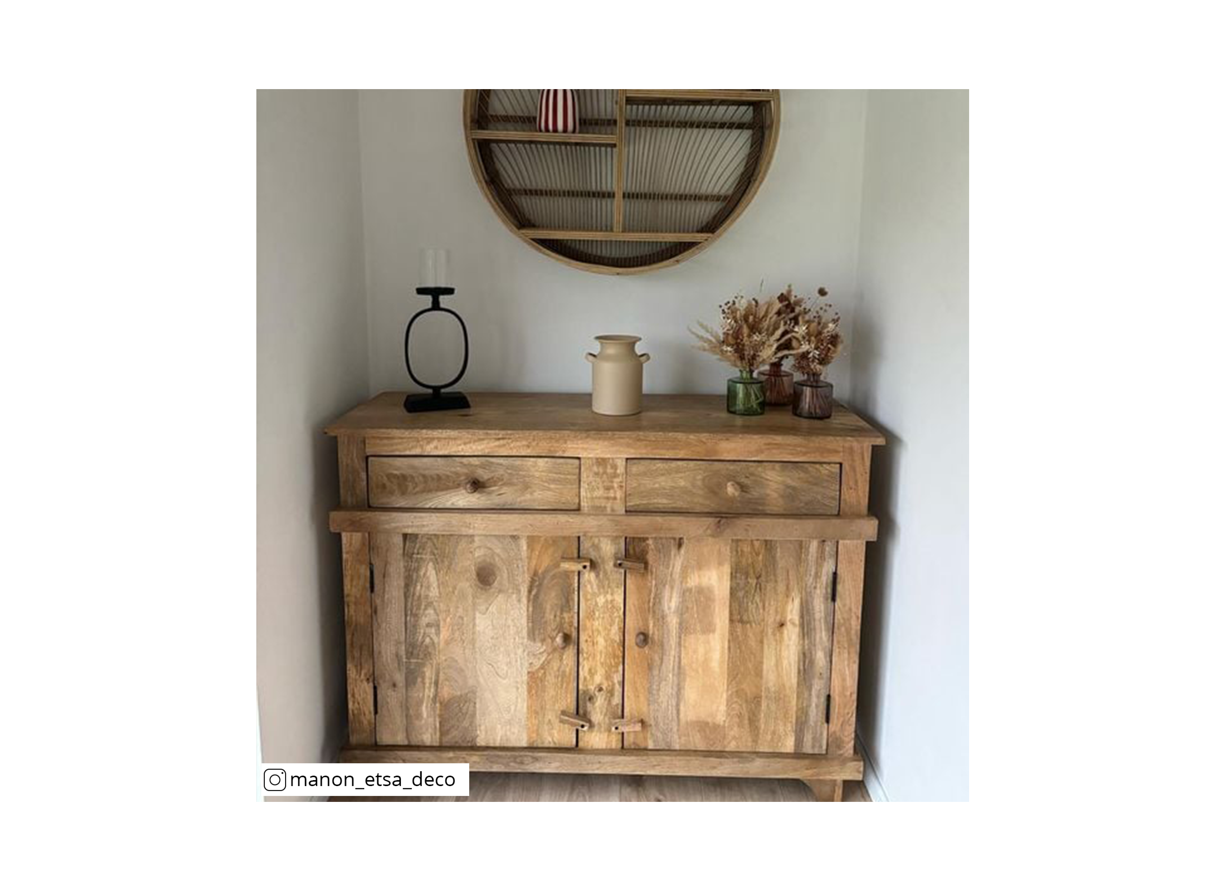 Sfeerfoto - Kast Sacco 120x40x90cm - mango massief - naturel