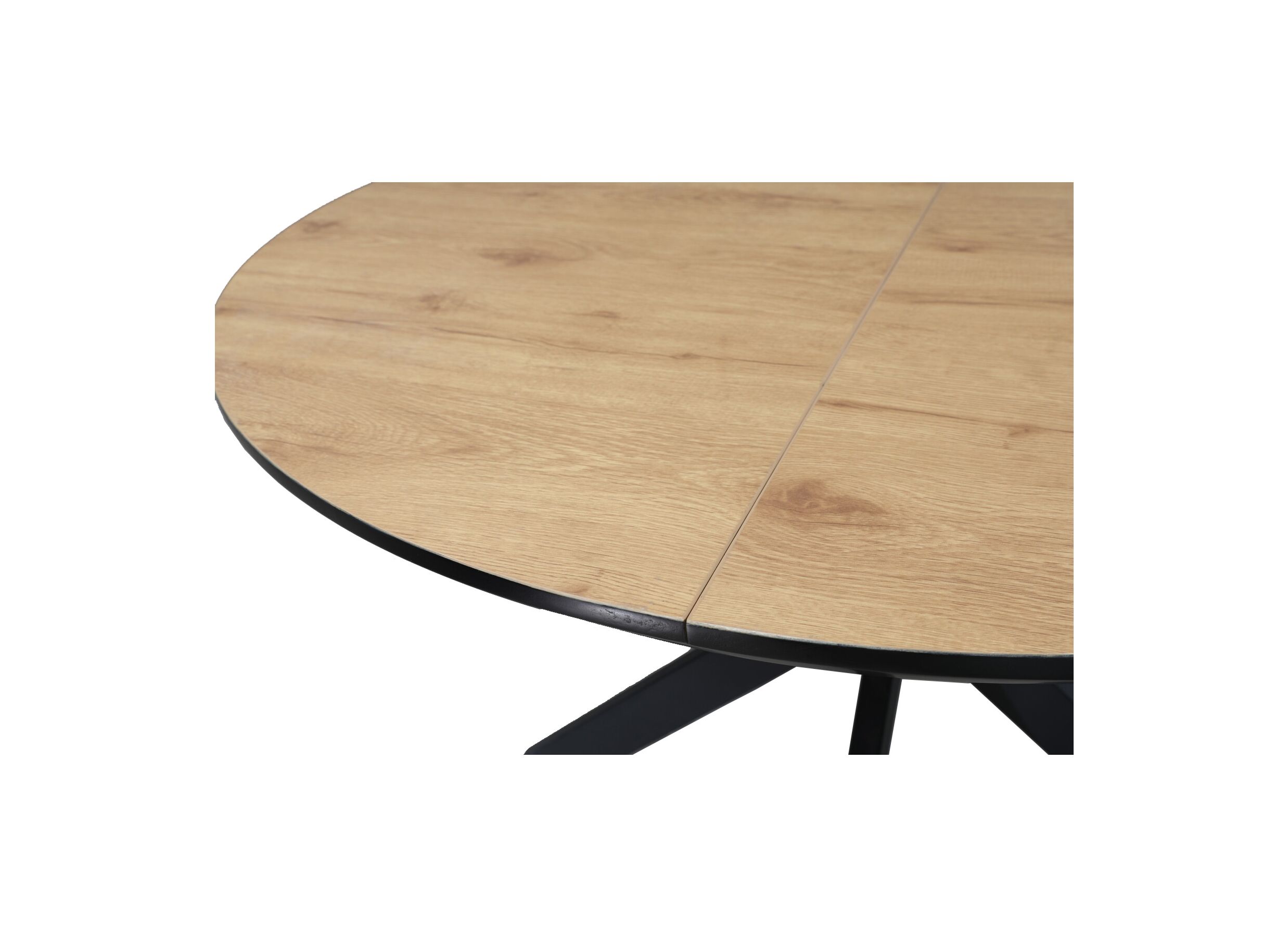 Detail - Table ronde Dillinger 120/160x120cm - melamine - brun