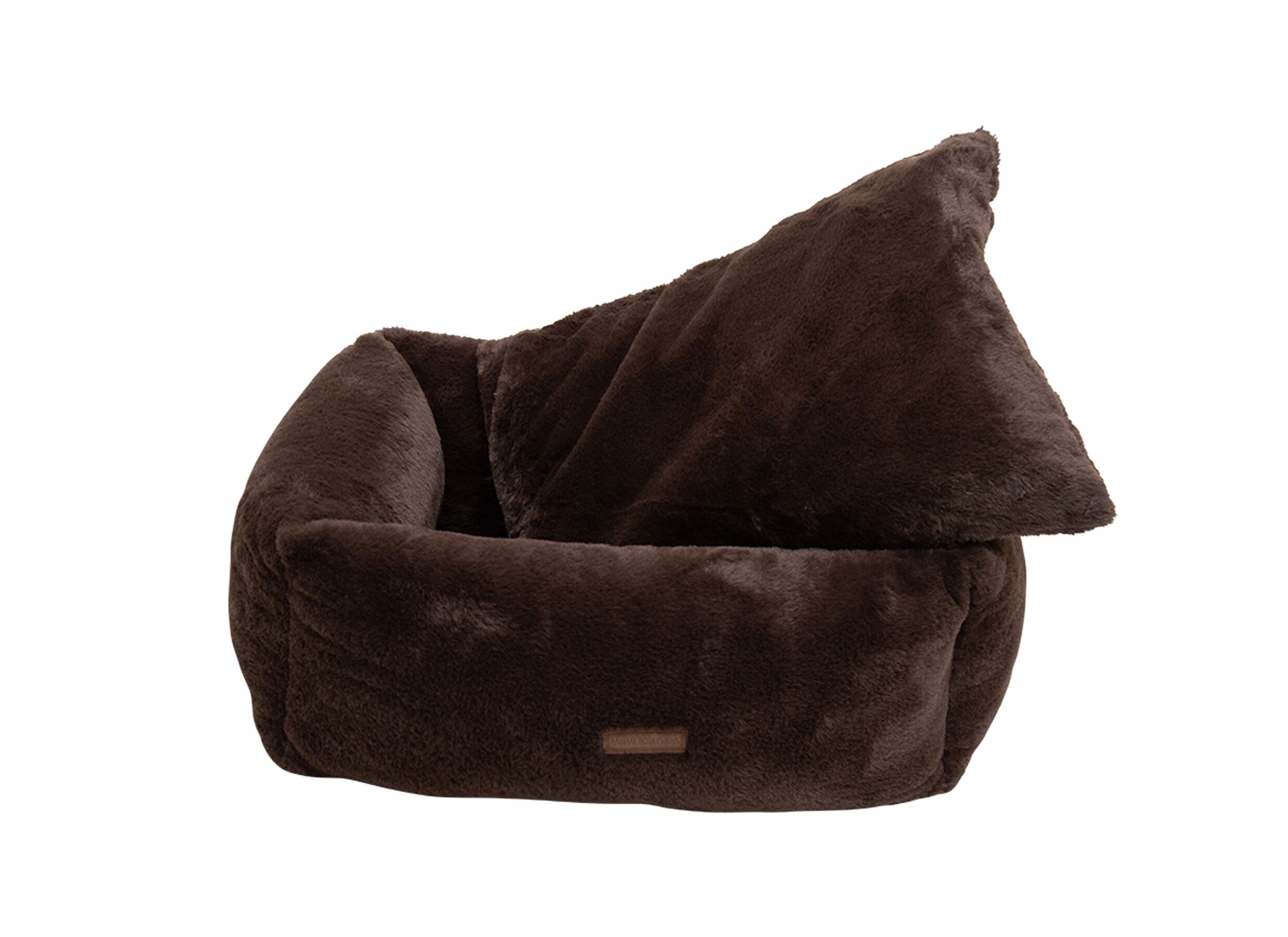 Disposition - Panier pour chien Champs elysees S 55x45x20cm - tissu - marron foncé