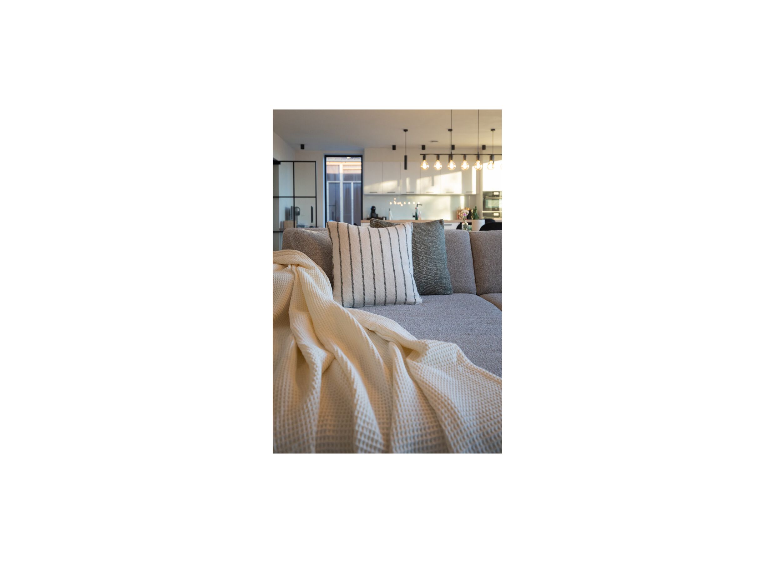 Photo ensemble - Coussin Artem 45x45cm - coton & fibre de polyester - vert