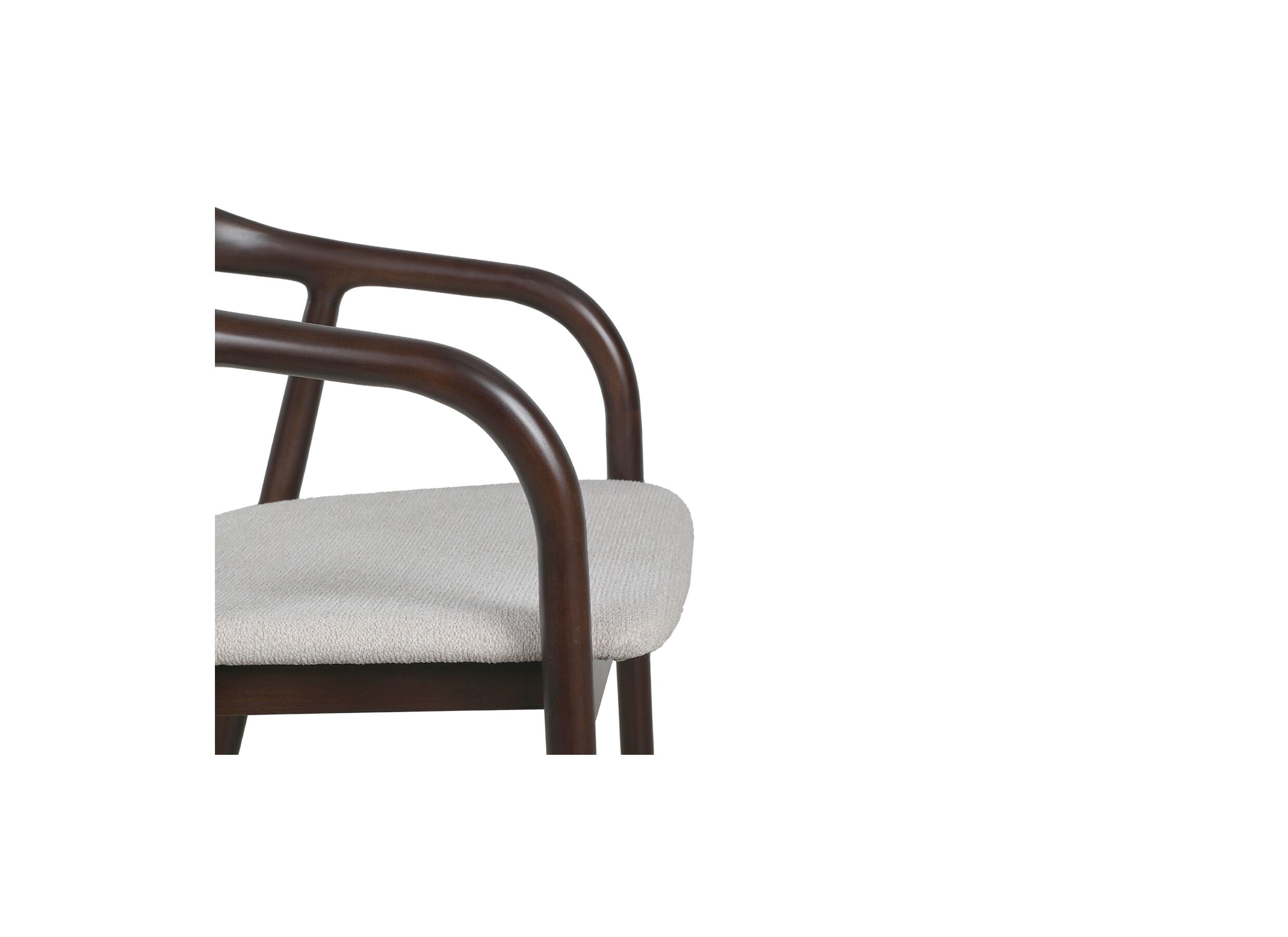 Detailfoto - Stoel Donna 56,5x53x79,4cm - eik fineer & polyestervezel - walnoot