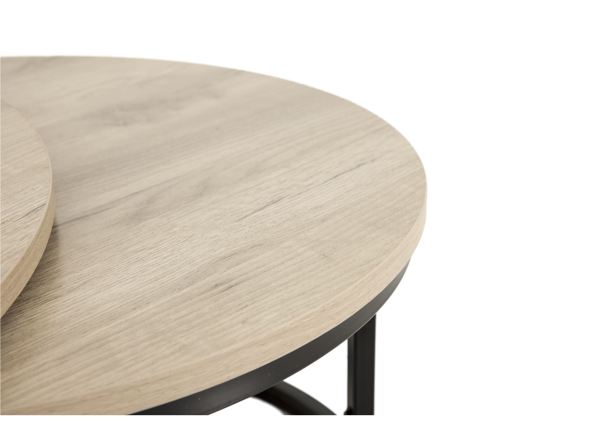 Table basse Sunrise lot de 2 - MDF mélamine - brun