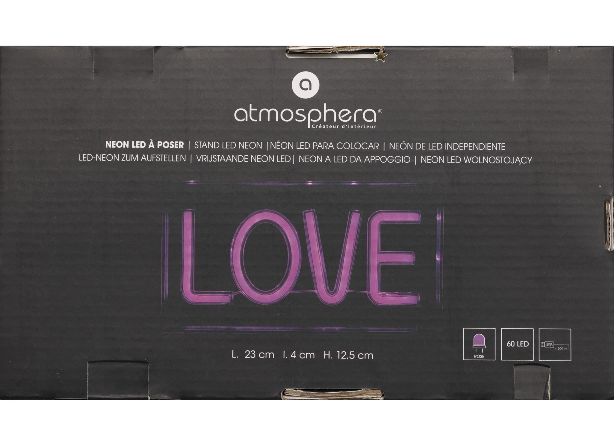 Indeling - Ledlamp Neon Love 23x12,5cm - kunststof - roze