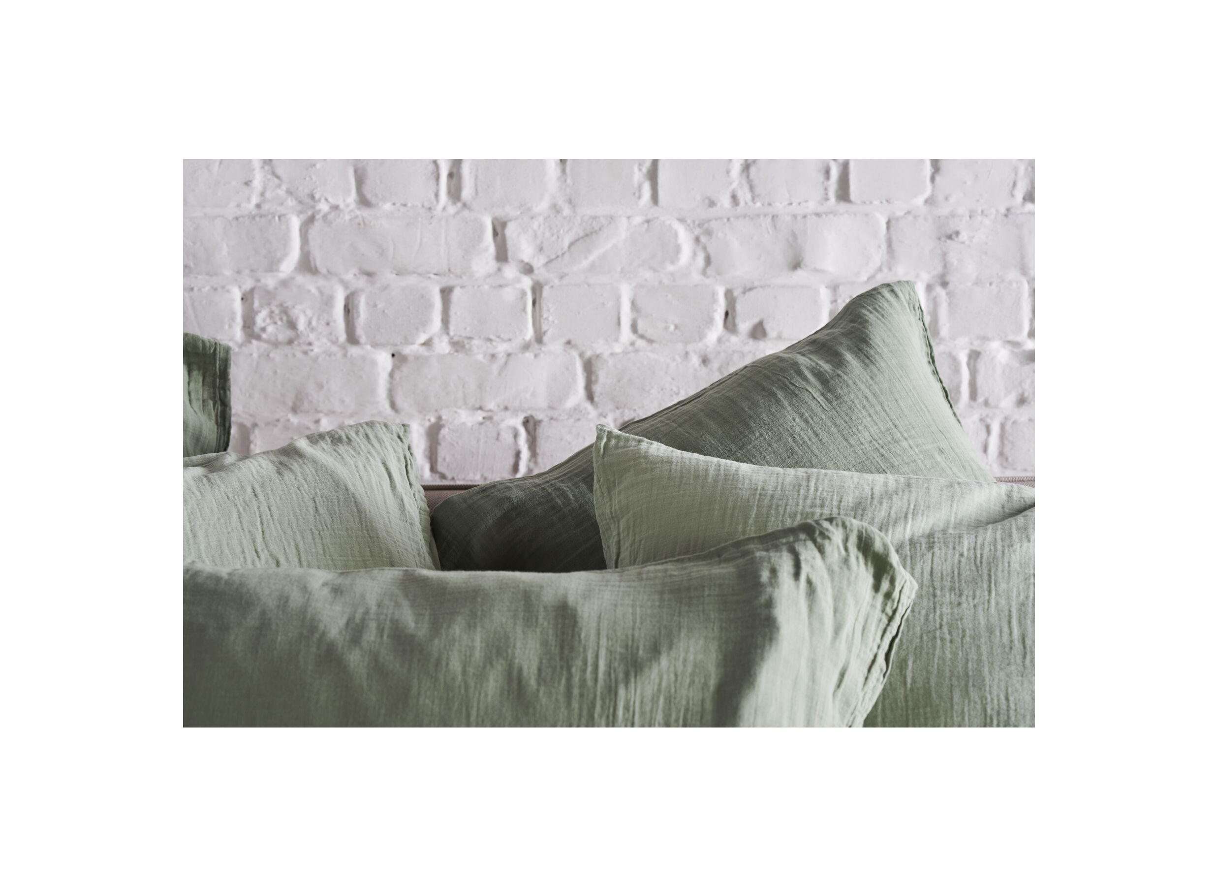 Foto ambiance - Housse de couette 240x200/220cm - tétra coton - vert