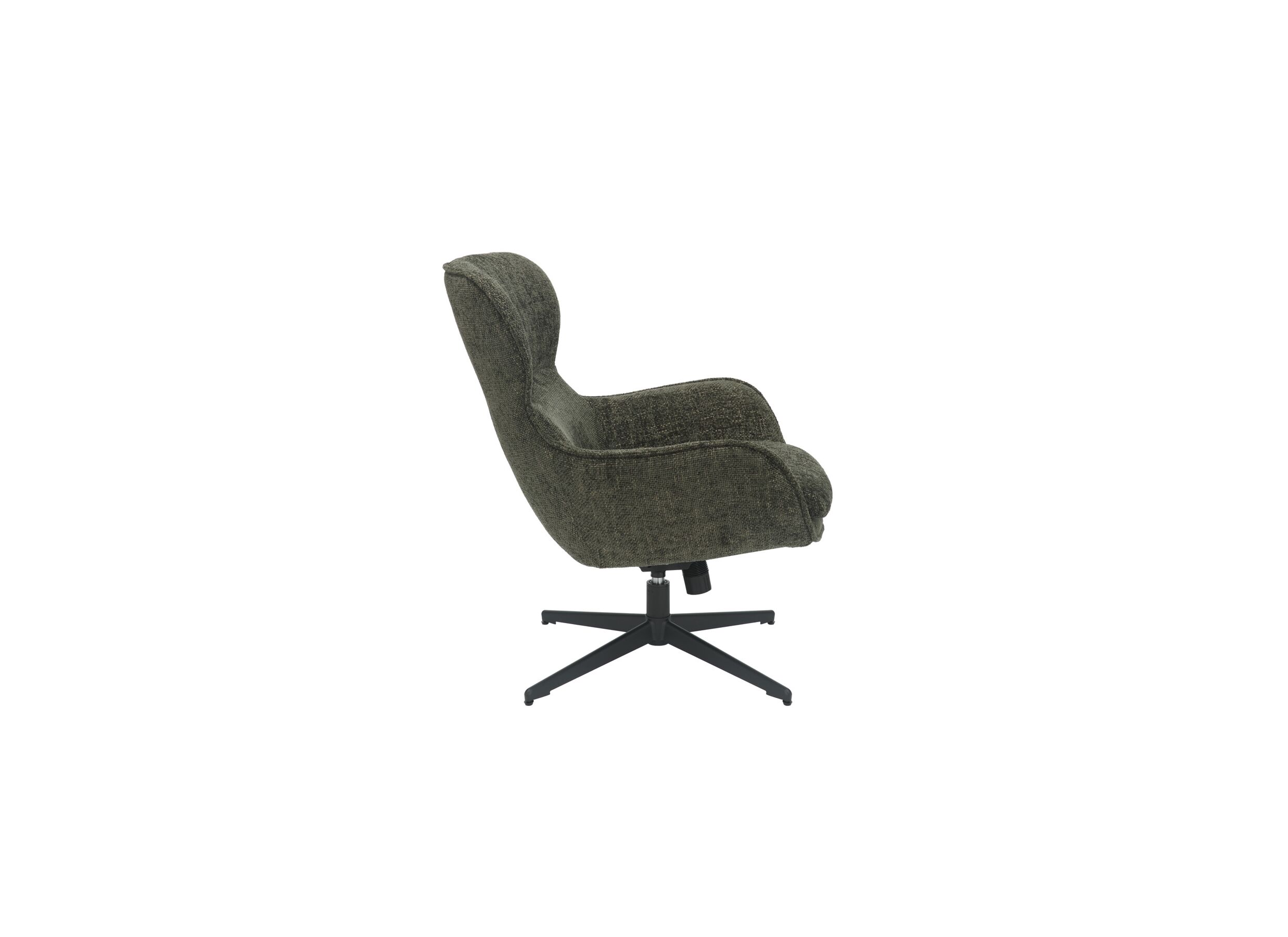 Aperçu - Fauteuil pivotant Federico 73x79x88cm - fibre polyester- vert foncé