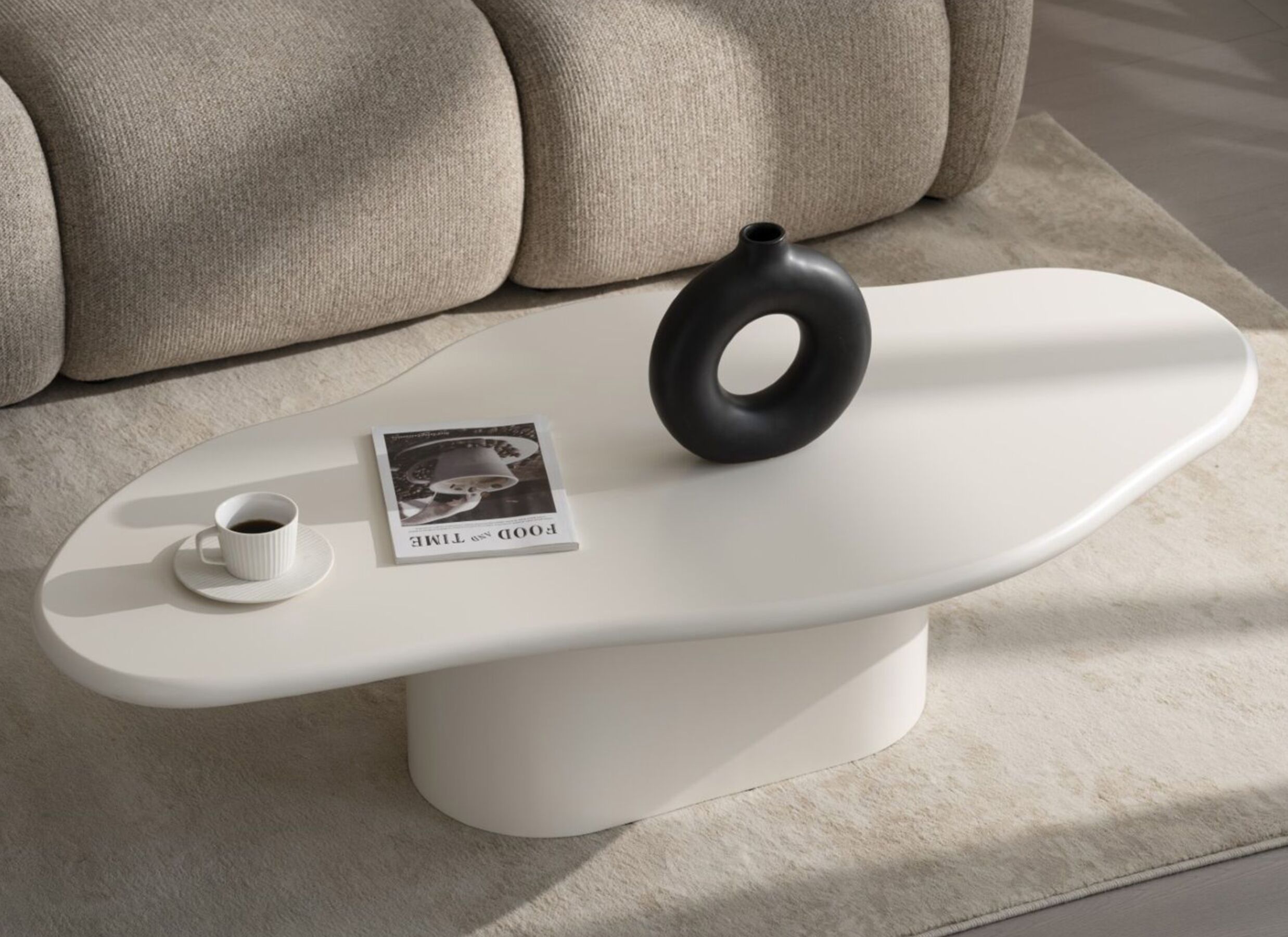 Sfeerfoto - Salontafel Celio 140x70cm - decor - crème