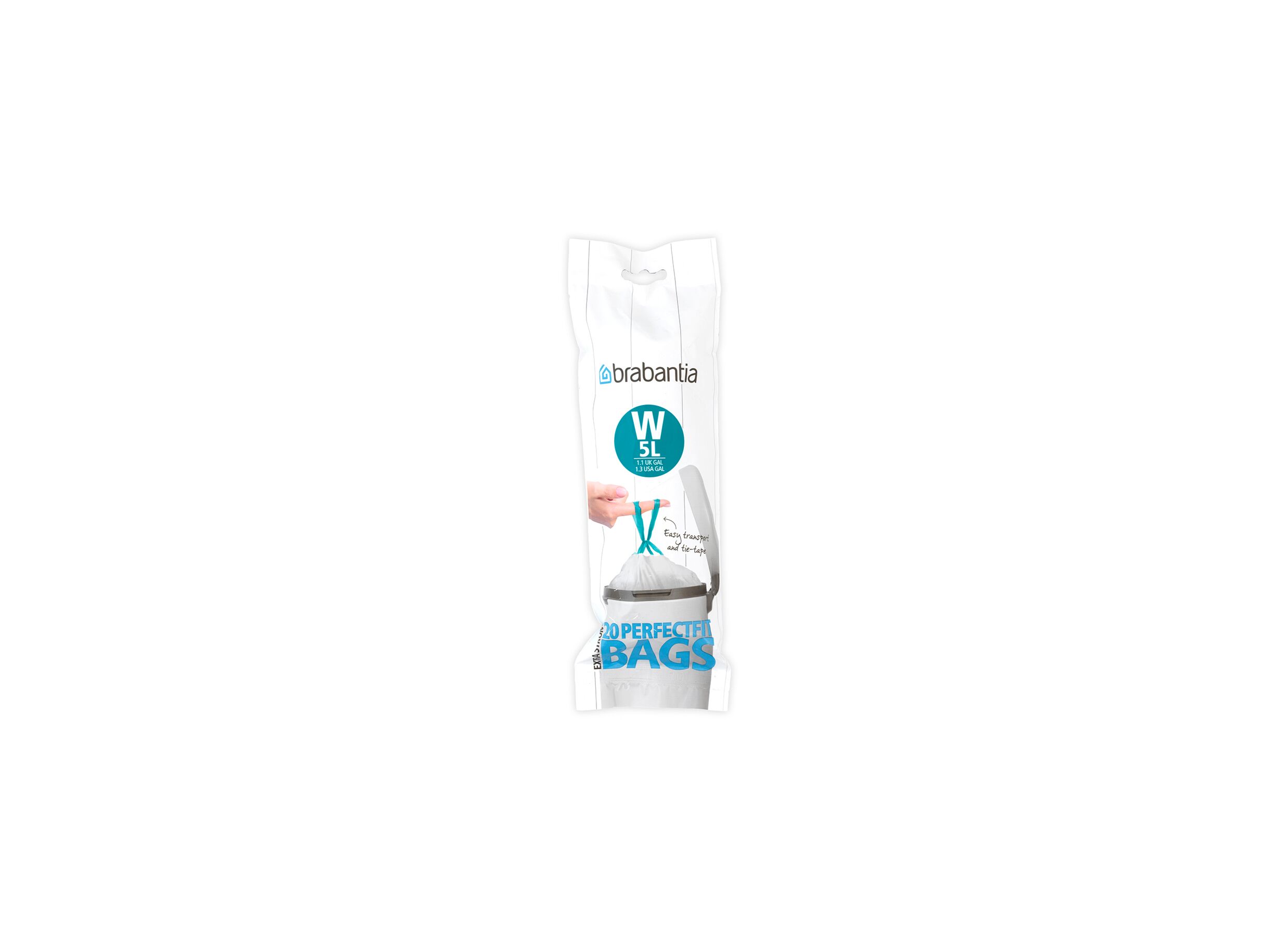 Sac poubelle Brabantia 5L taille W 20 pièces - Sac poubelle Brabantia 5L taille W 20 pièces