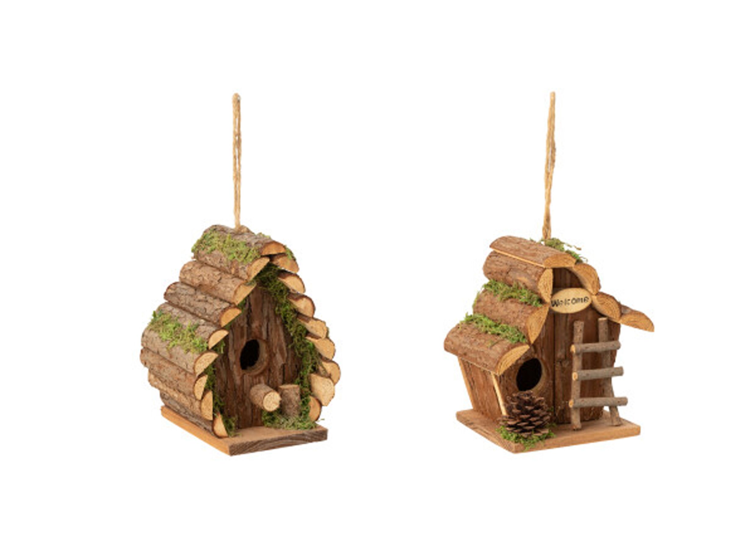 Hoofdfoto - Vogelhuisje 17x12x17cm - dennenhout - bruin