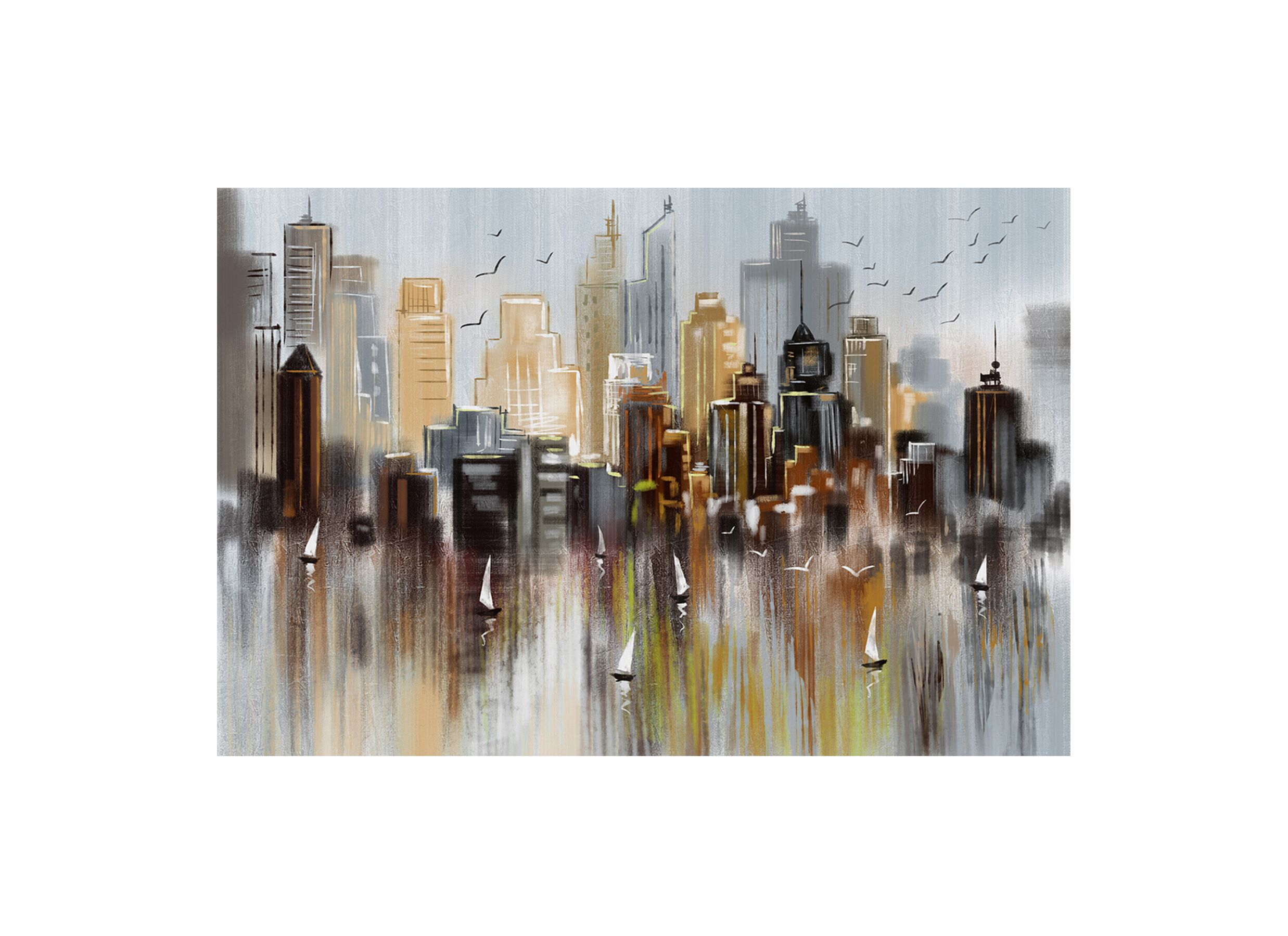 Impression sur toile Shades Of City 70x110cm - Impression sur toile Shades Of City 70x110cm