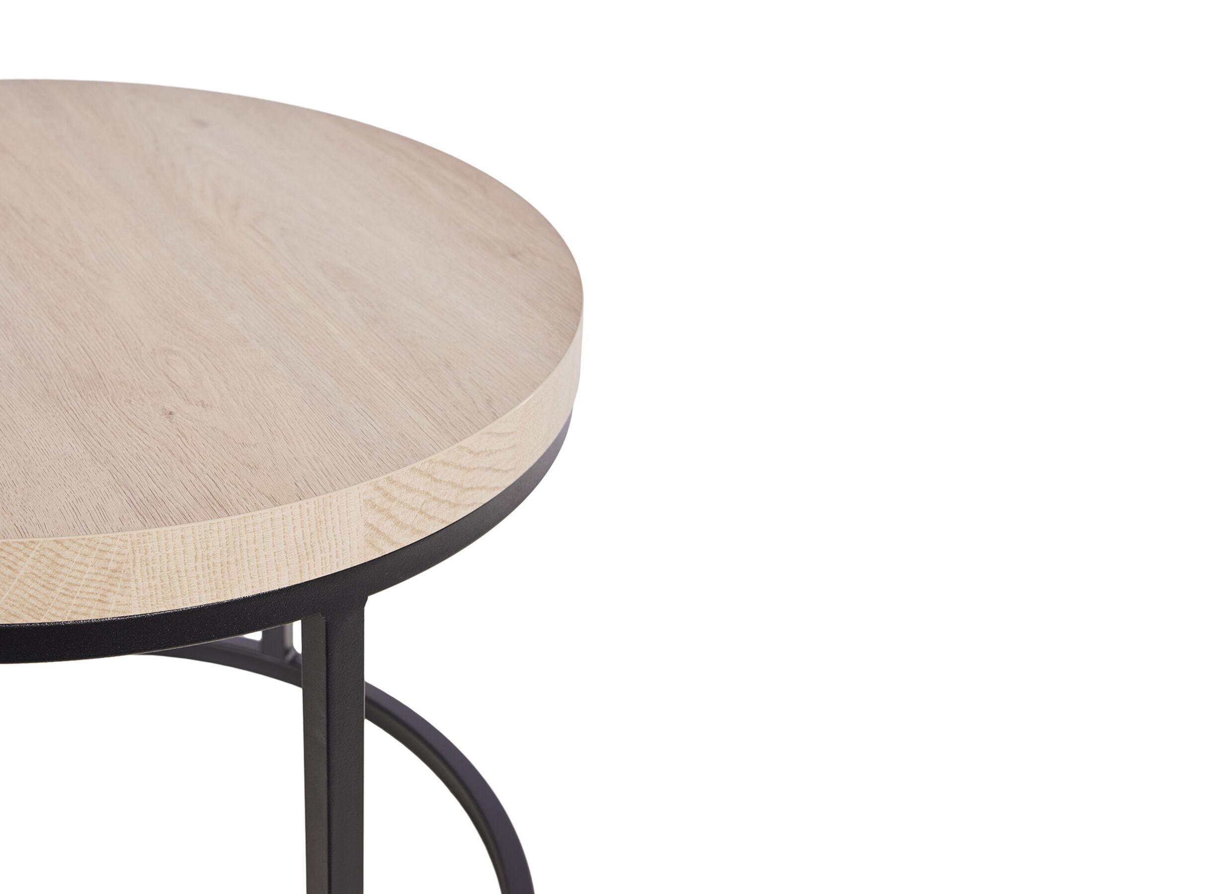 Detail - Table d'appoint Ø76cm - décor - urban oak & noir
