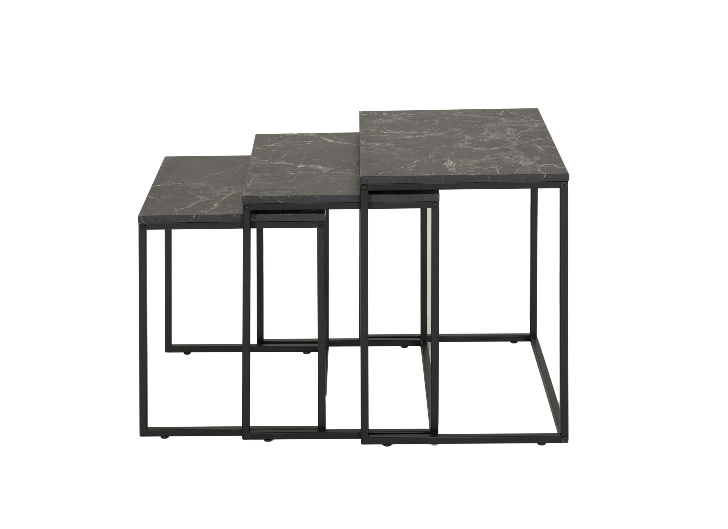 Table d'appoint Victoria noir lot de 3