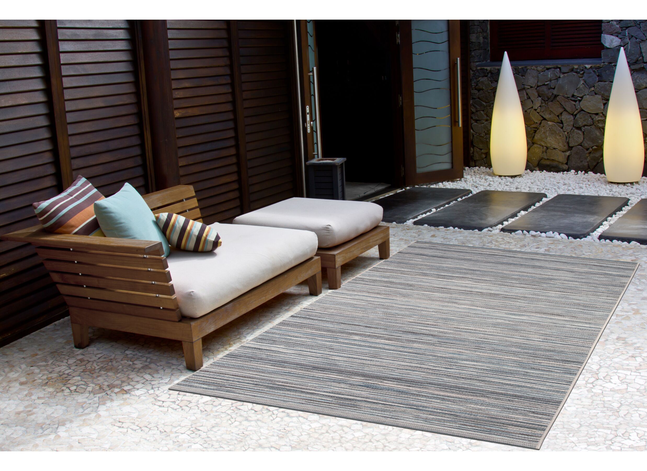 Sfeerfoto - Buitentapijt Brandon 80x150cm flatweave