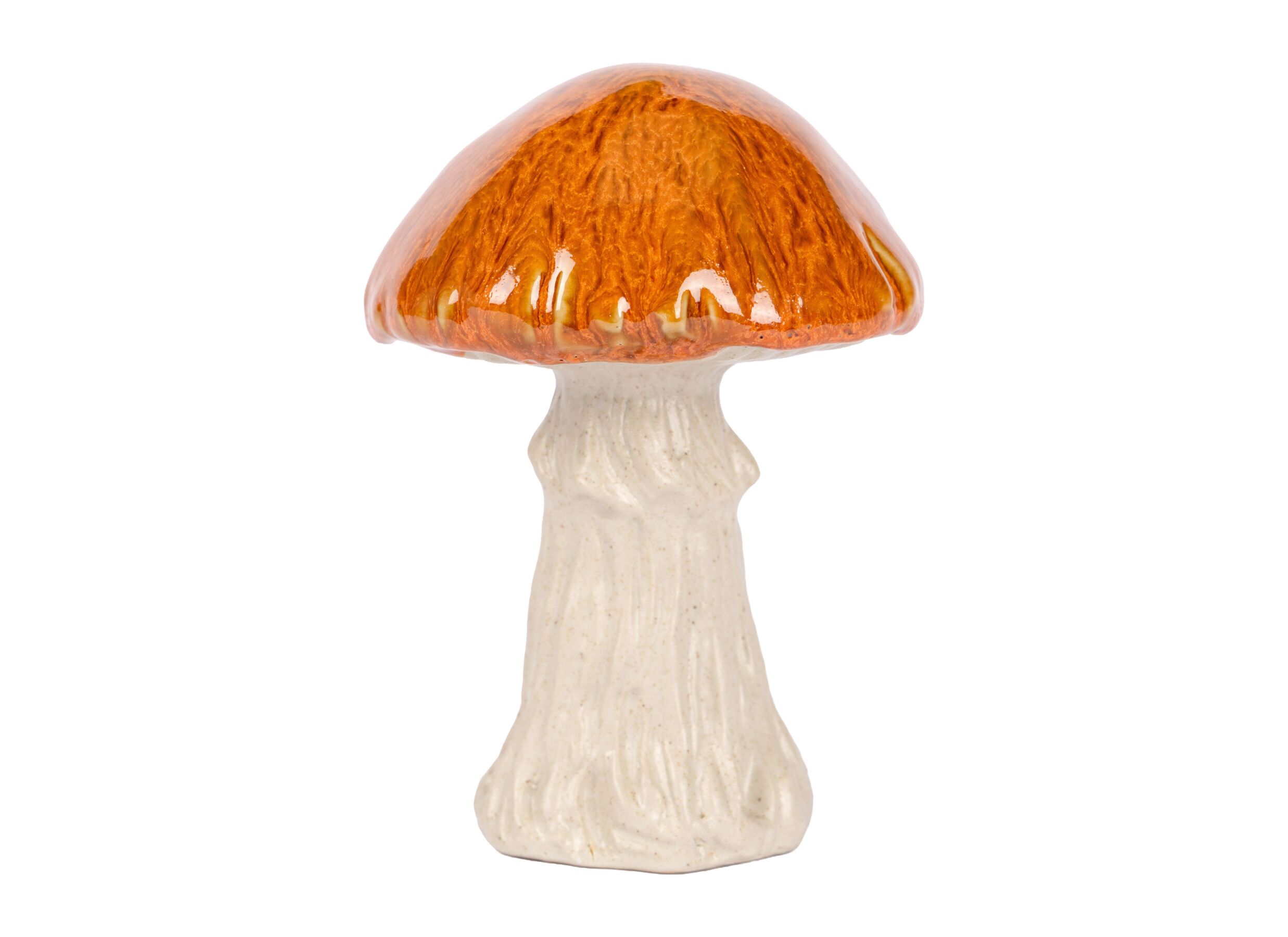 Plus Important - Décoration automne Champignon Ø10,7x15cm - céramique - flame orange
