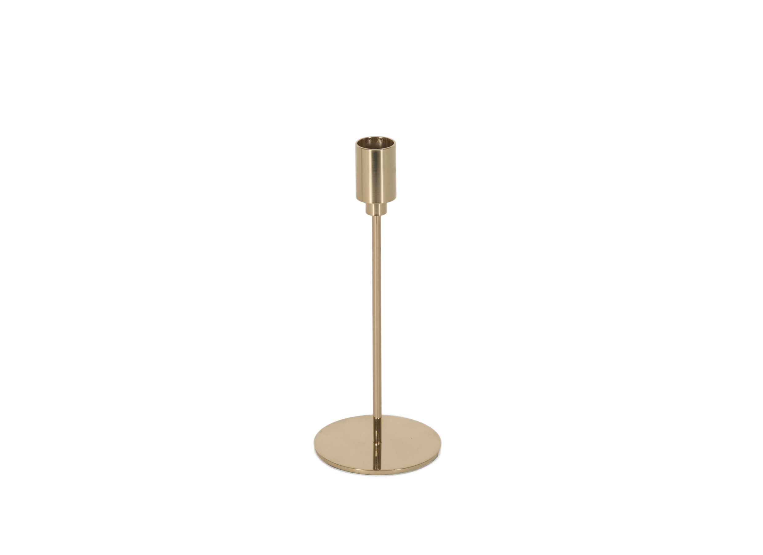 Hoofdfoto - Kaarsenhouder Dinner Ø8xH19,5cm - metaal - goud