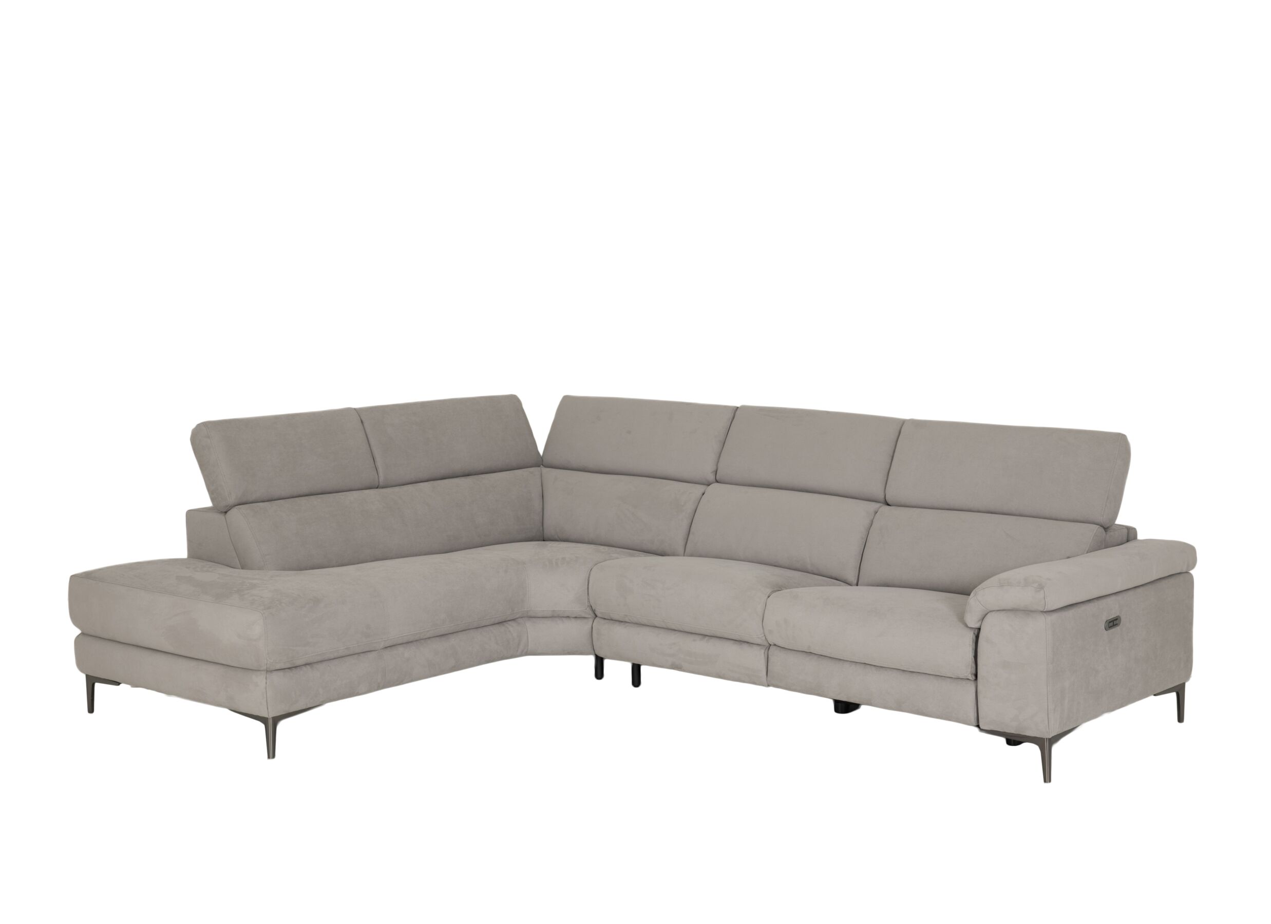 Overzichtsfoto - Hoeksalon Cell 295x232cm - stof - grijs met relax
