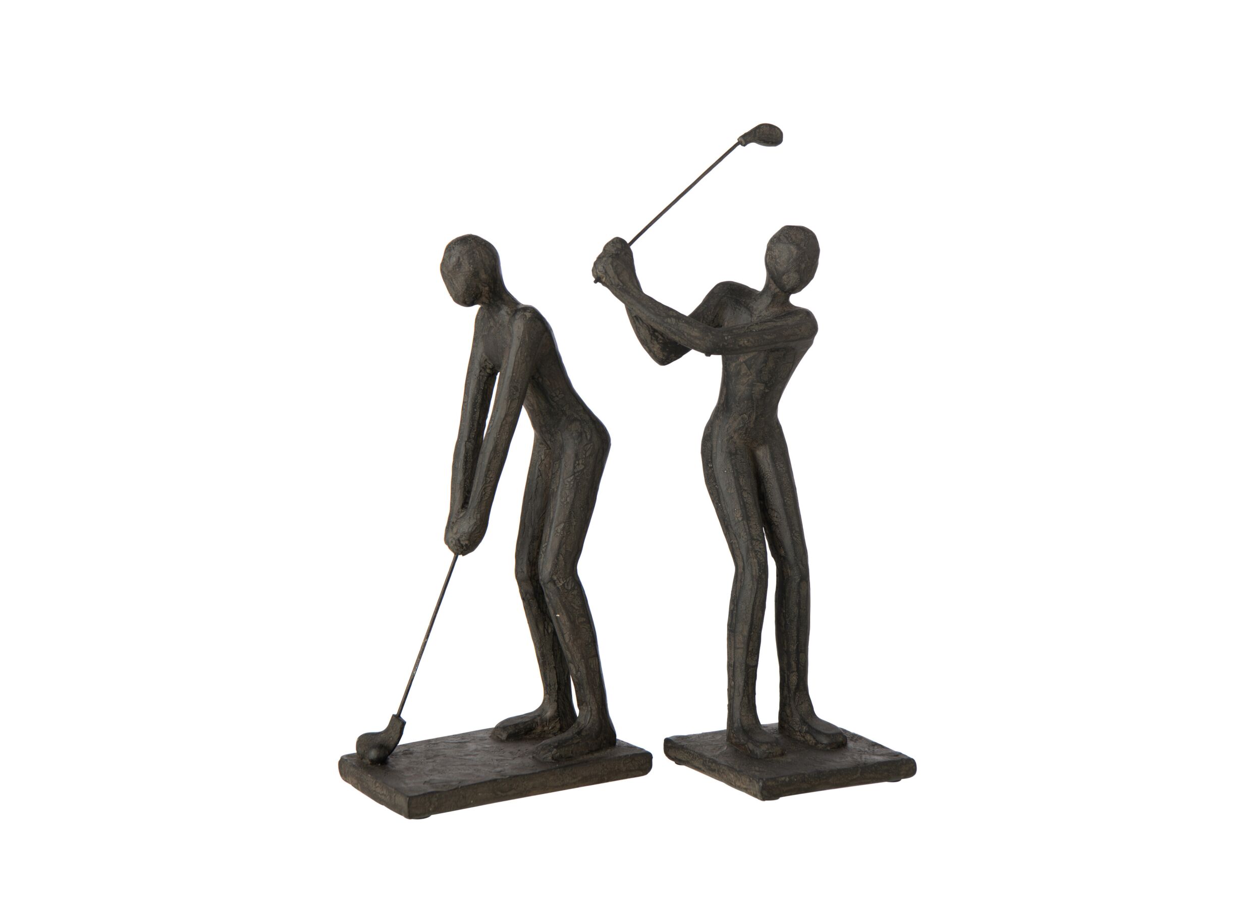 Hoofdfoto - Figuur Golfer 15,5x10,5x35cm - polyresine - zwart